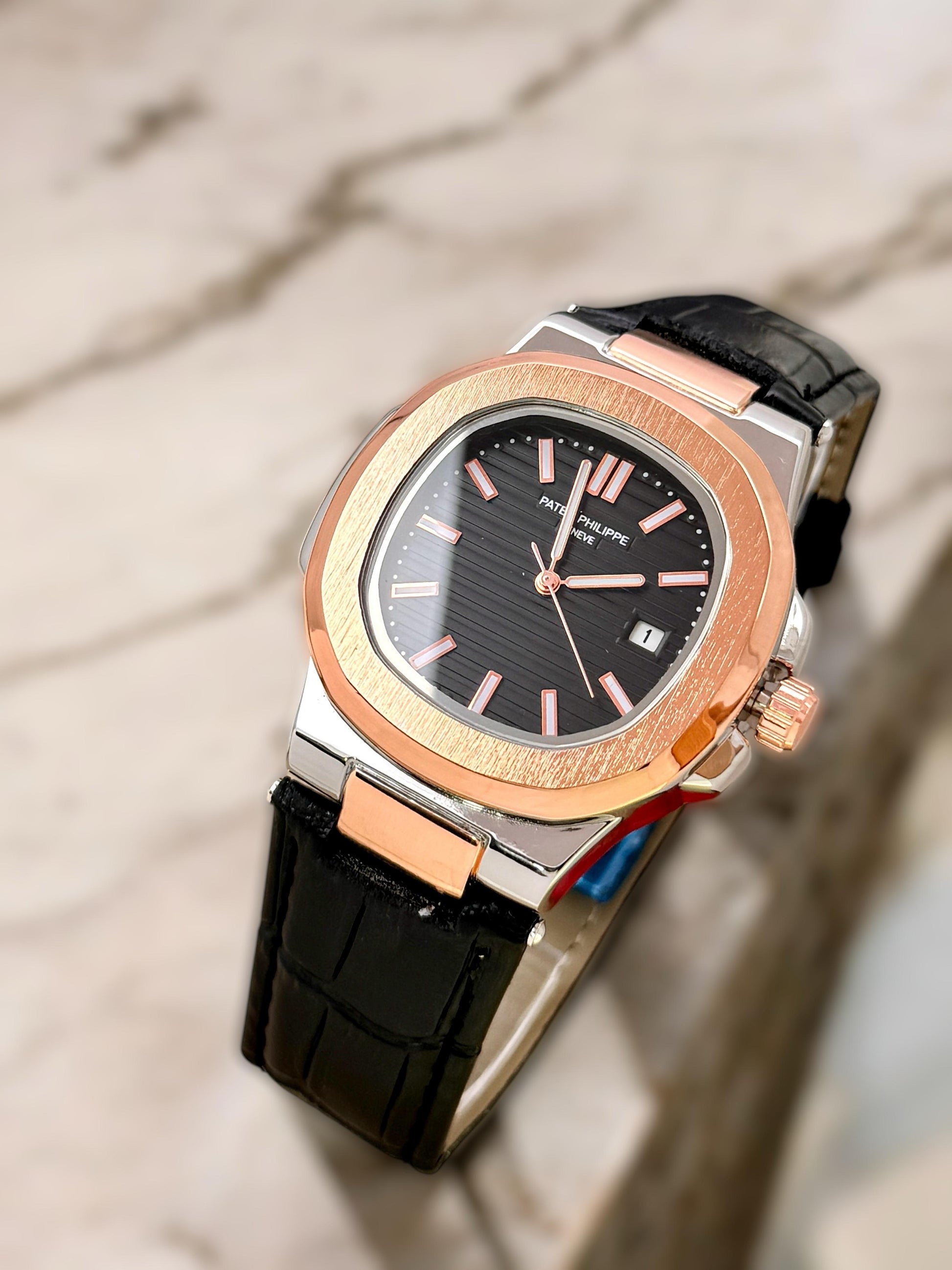Patek Philippe leather strap watch maurya watch