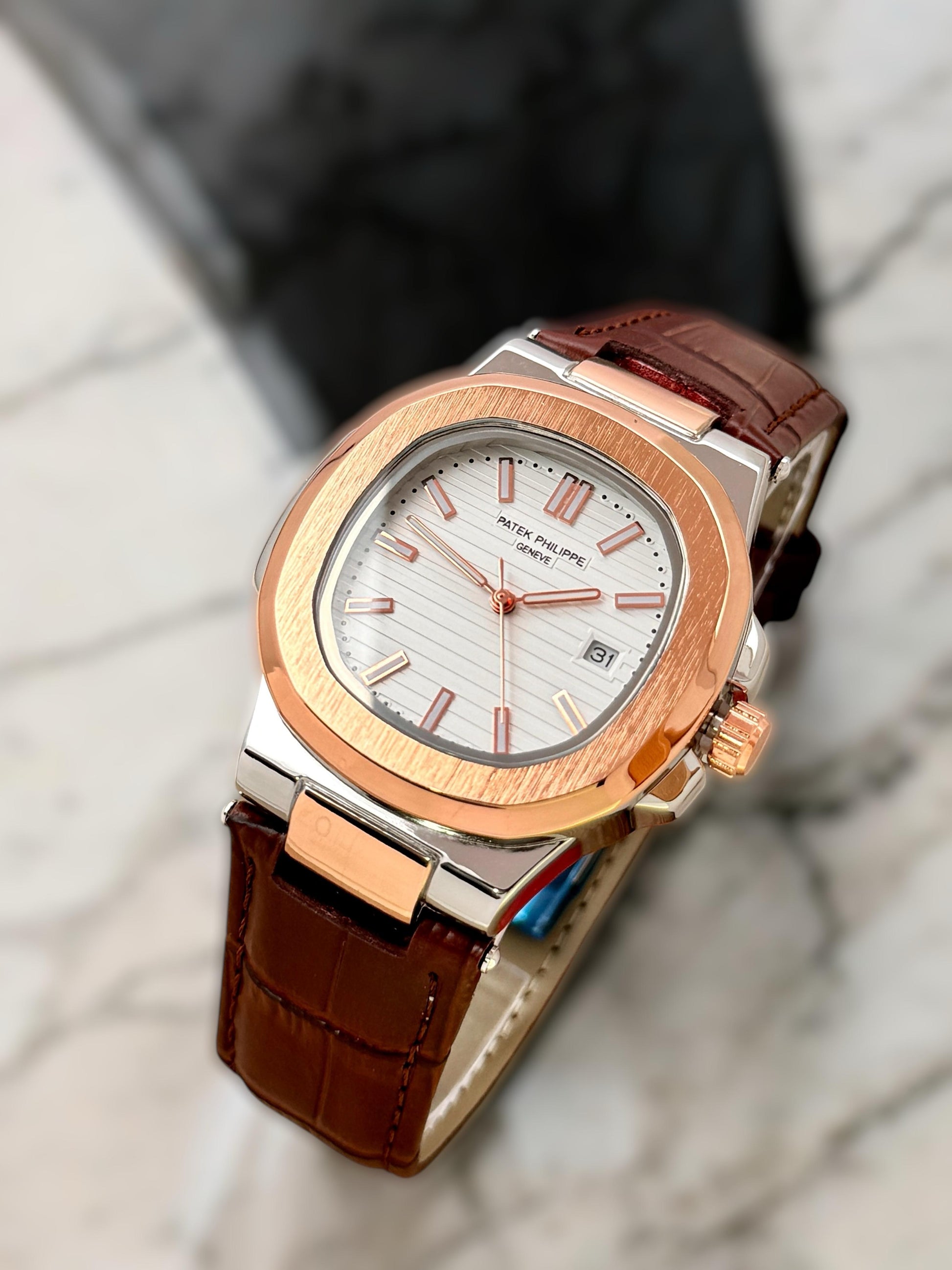 Patek Philippe leather strap watch maurya watch