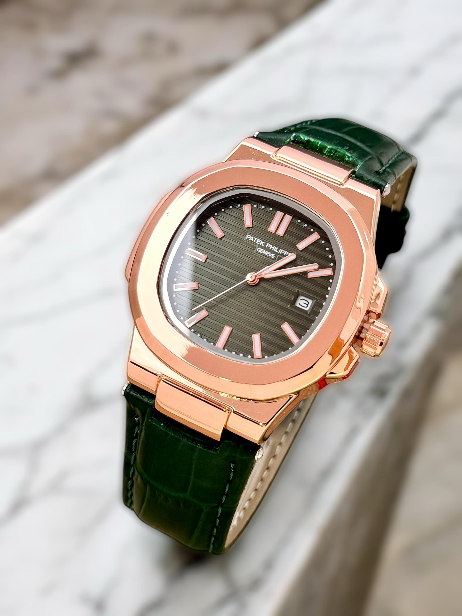 Patek Philippe leather strap watch maurya watch