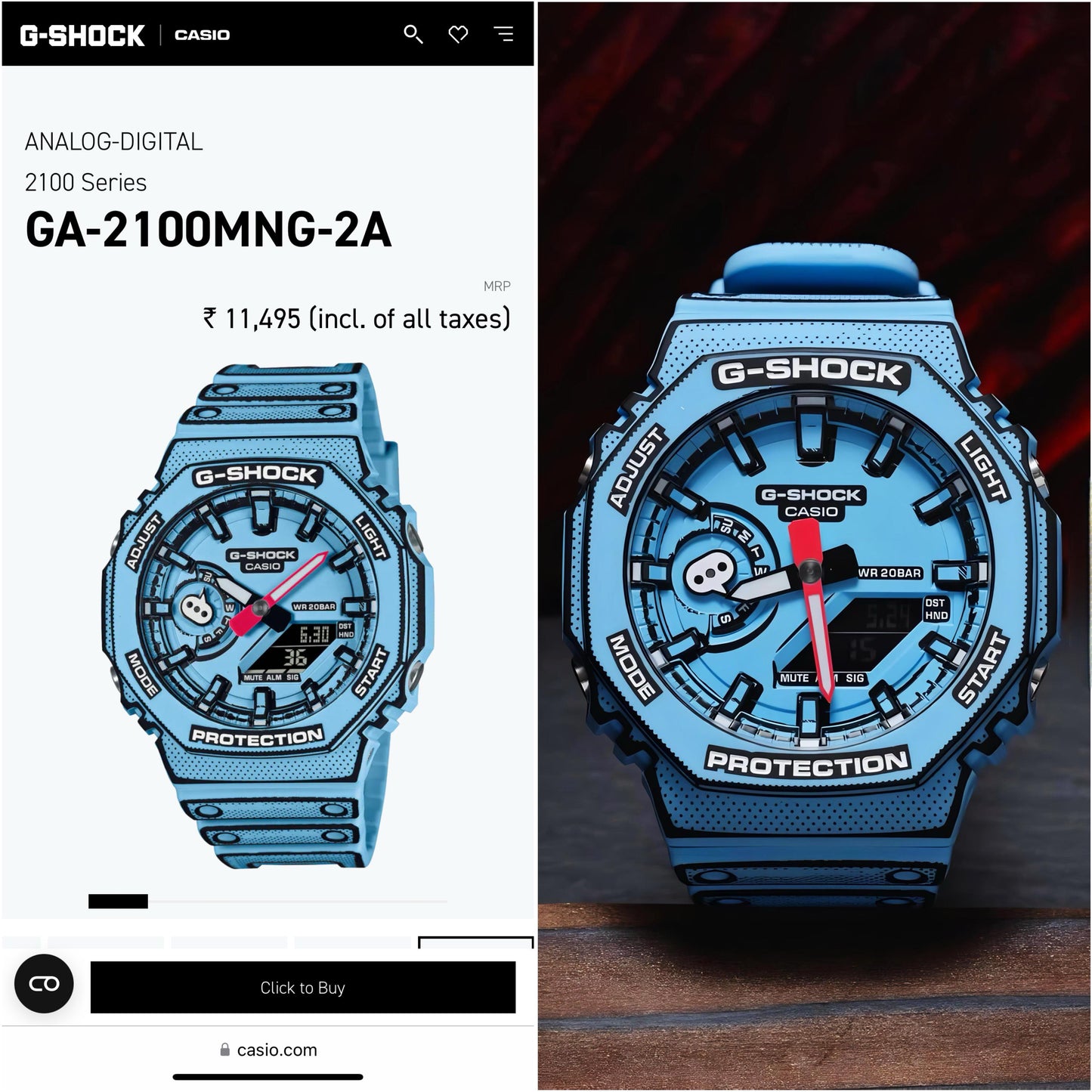 ✅ The G-Shock Manga Edition | GA-2100RW-1A | G-SHOCK ANALOG-DIGITAL 2100 Series - CASIO maurya watch