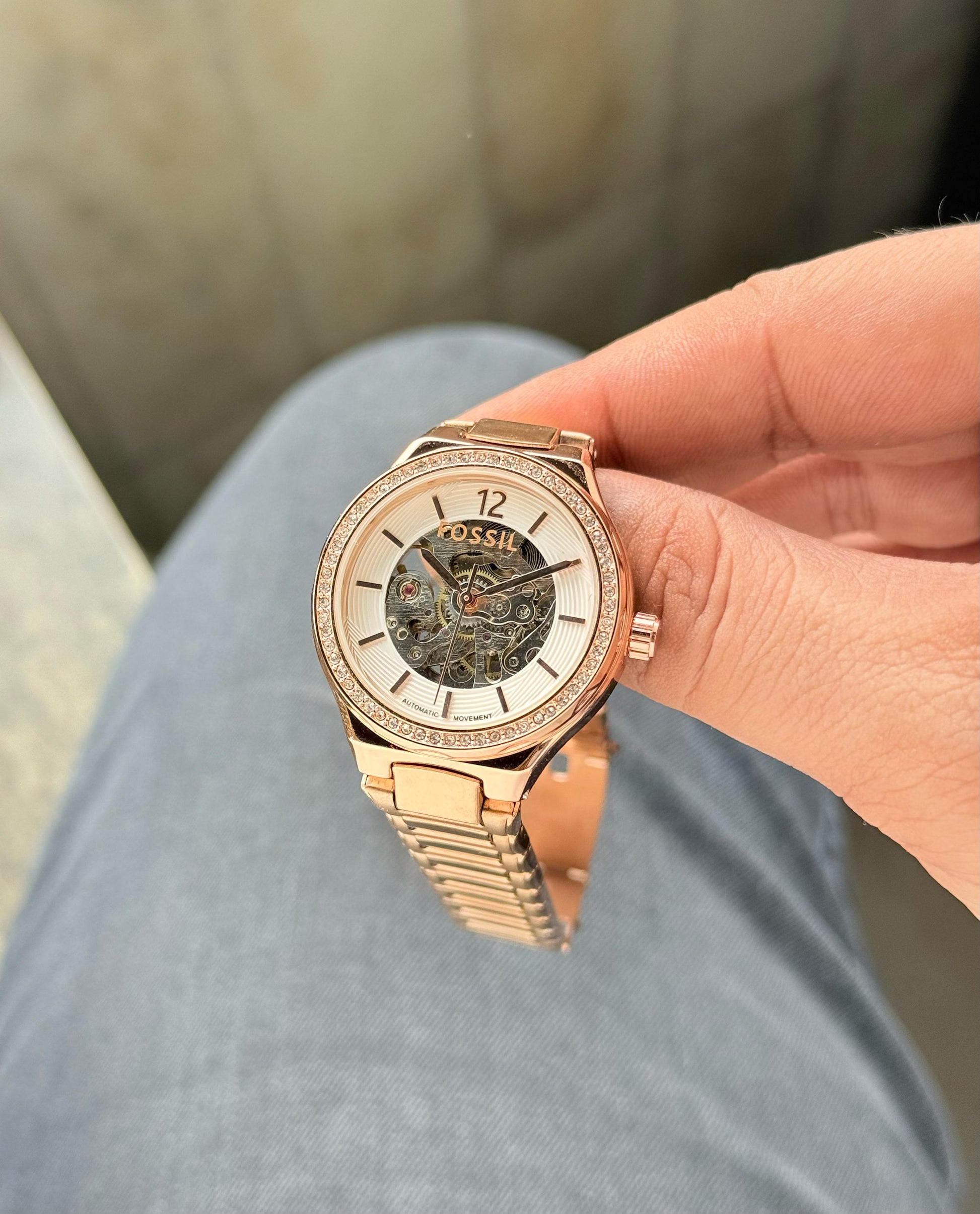 Fossil Eevie BQ3781 Premium Skeleton Collection For Women H.R.S watches