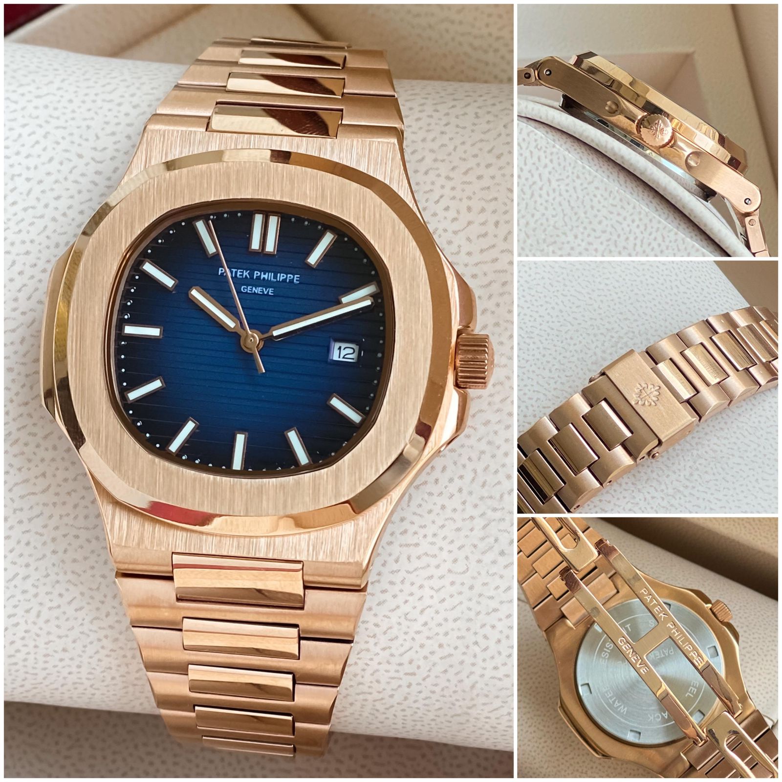 Patek phillipppe nautilus rosegold maurya watch