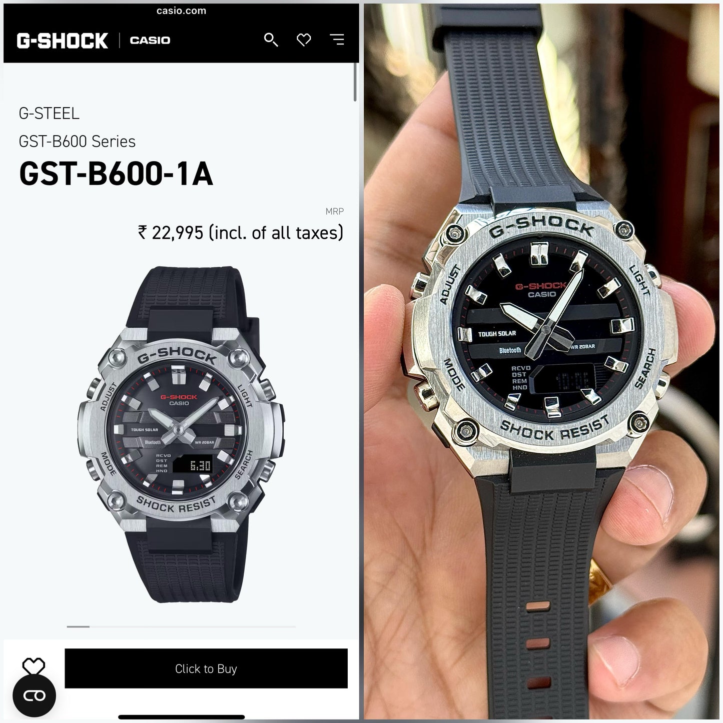 the Casio G-Shock G-Steel GST-B600! ✅ maurya watch