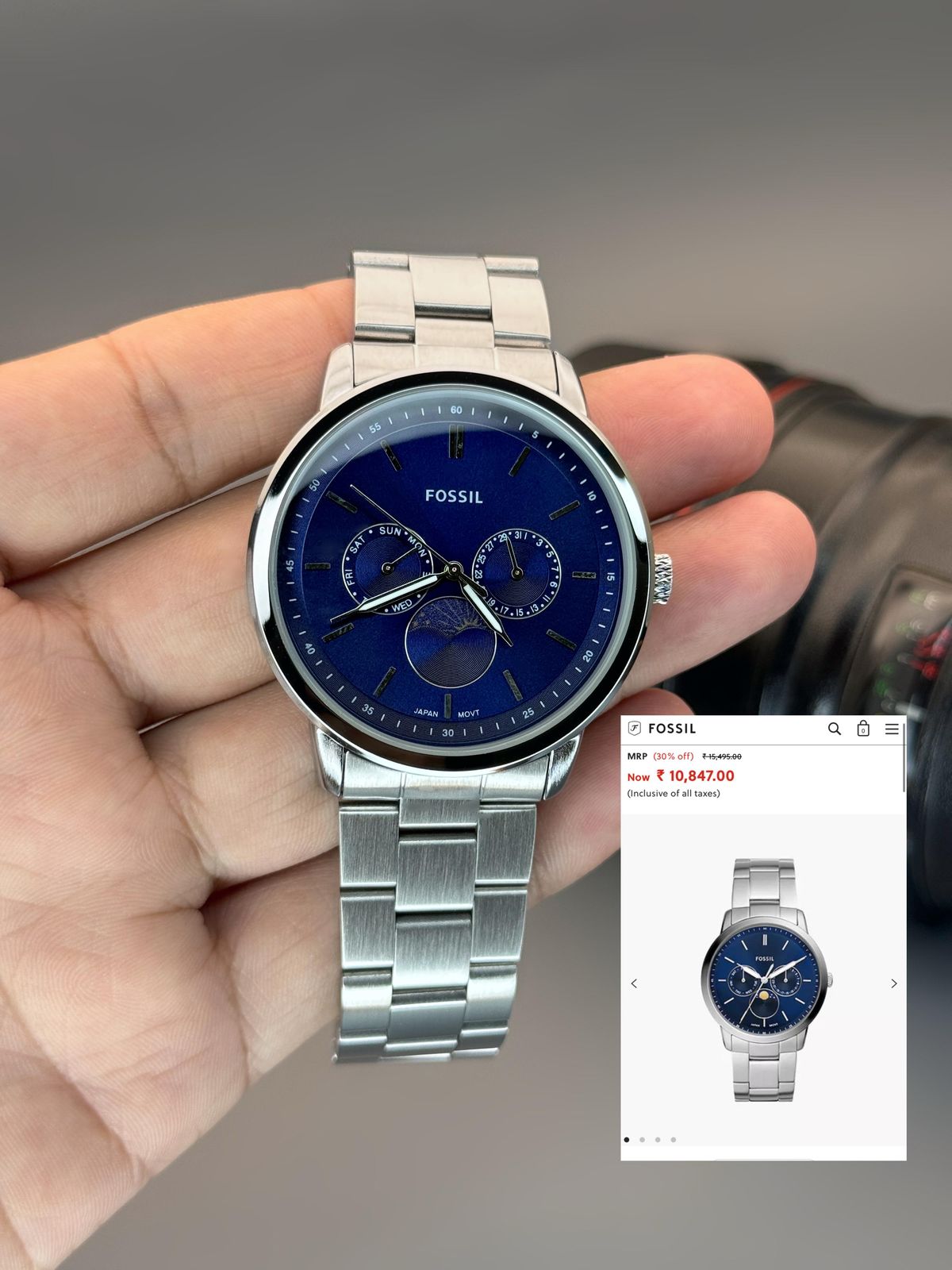 The Fossil Neutra Minimalist Black Watch FS5904 ROBIN WATCH WHOLESALE