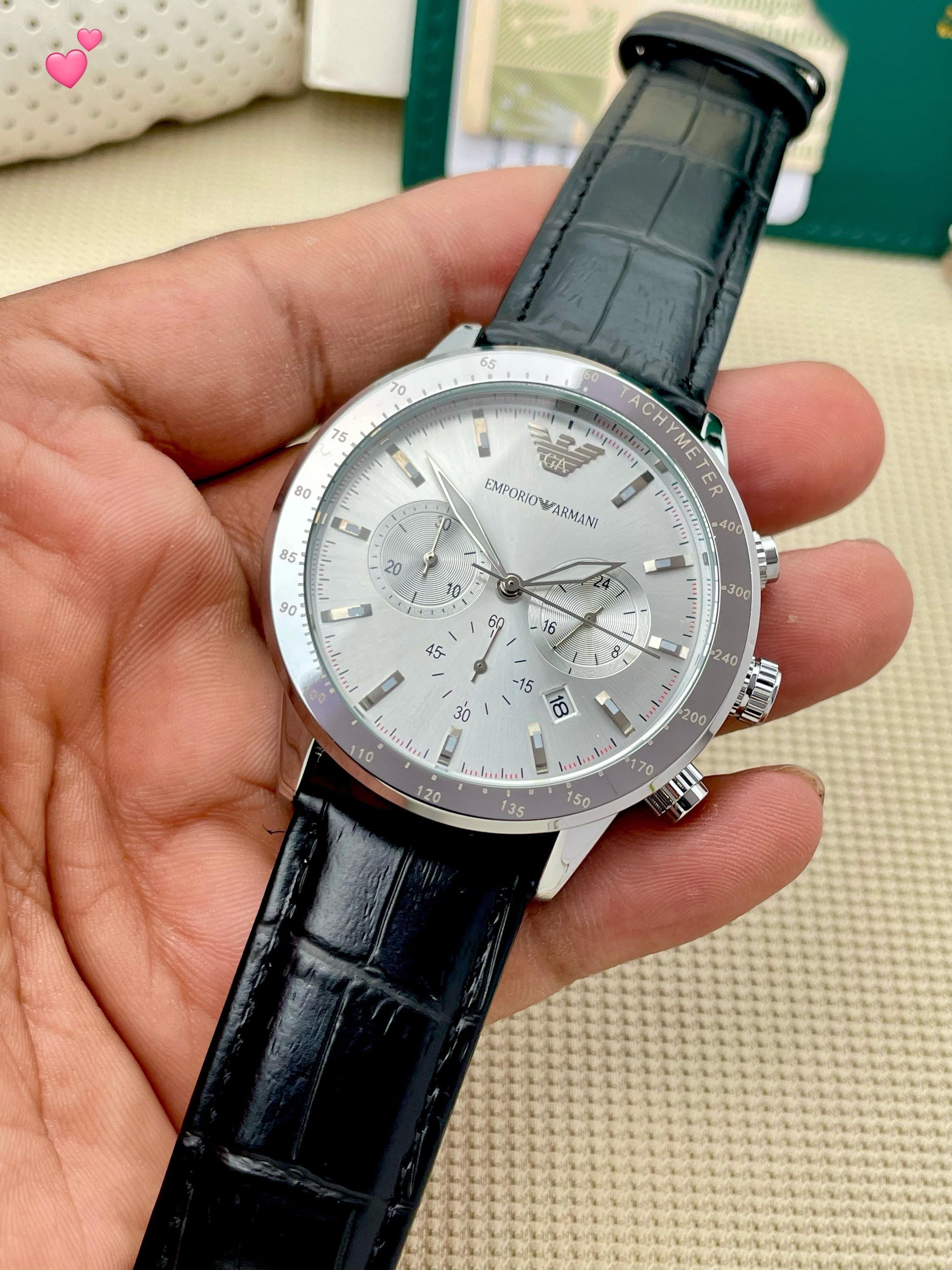 ARMANI Tradition Sliver BLACK PVD maurya watch