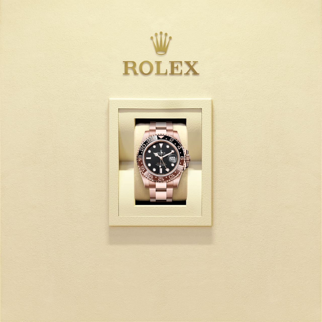 Rolex GMT Master 2 ever rose 3 Link Stainless Steel bracelet. maurya watch