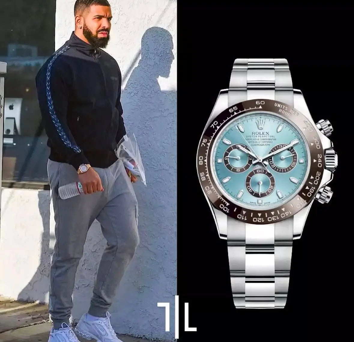 Rolex cosomograph Daytona platinum ice blue dial with Brown CERACHROM BEZEL maurya watch