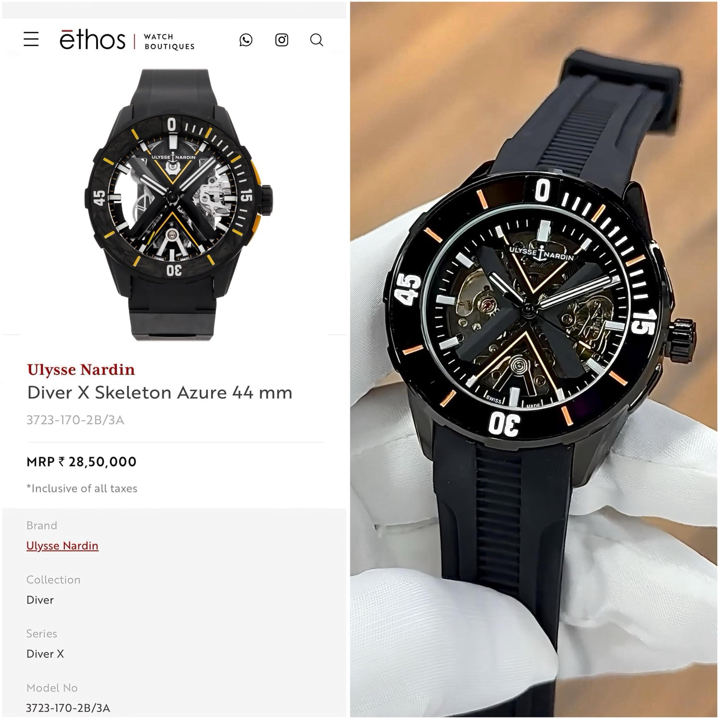 Ulysse Nardin Exclusive Diver X Skeleton