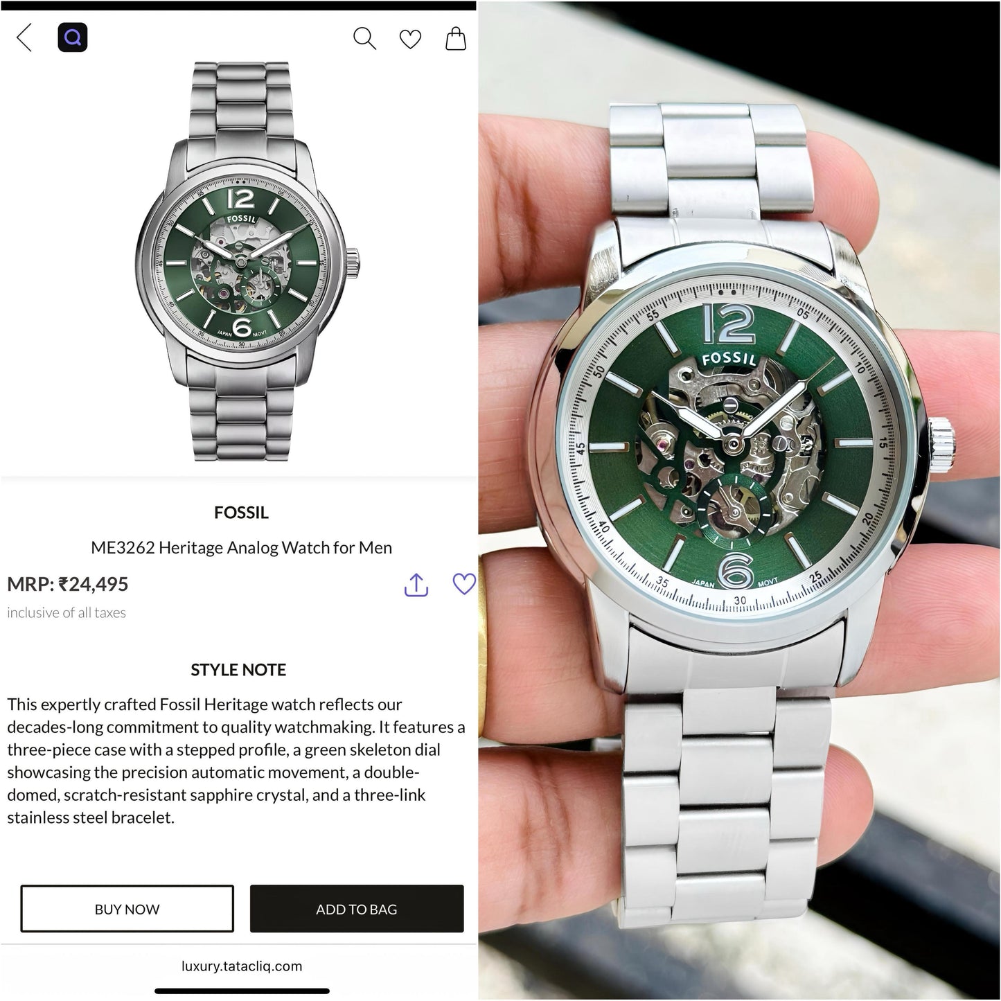 Fossil Premium Heritage Collection Live Hands-On