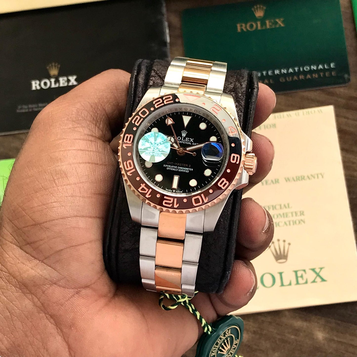 Buy Rolex GMT Master II Rootbeer Metal Strap | Premium Automatic Pure First Copy Watch – Maurya Watch India