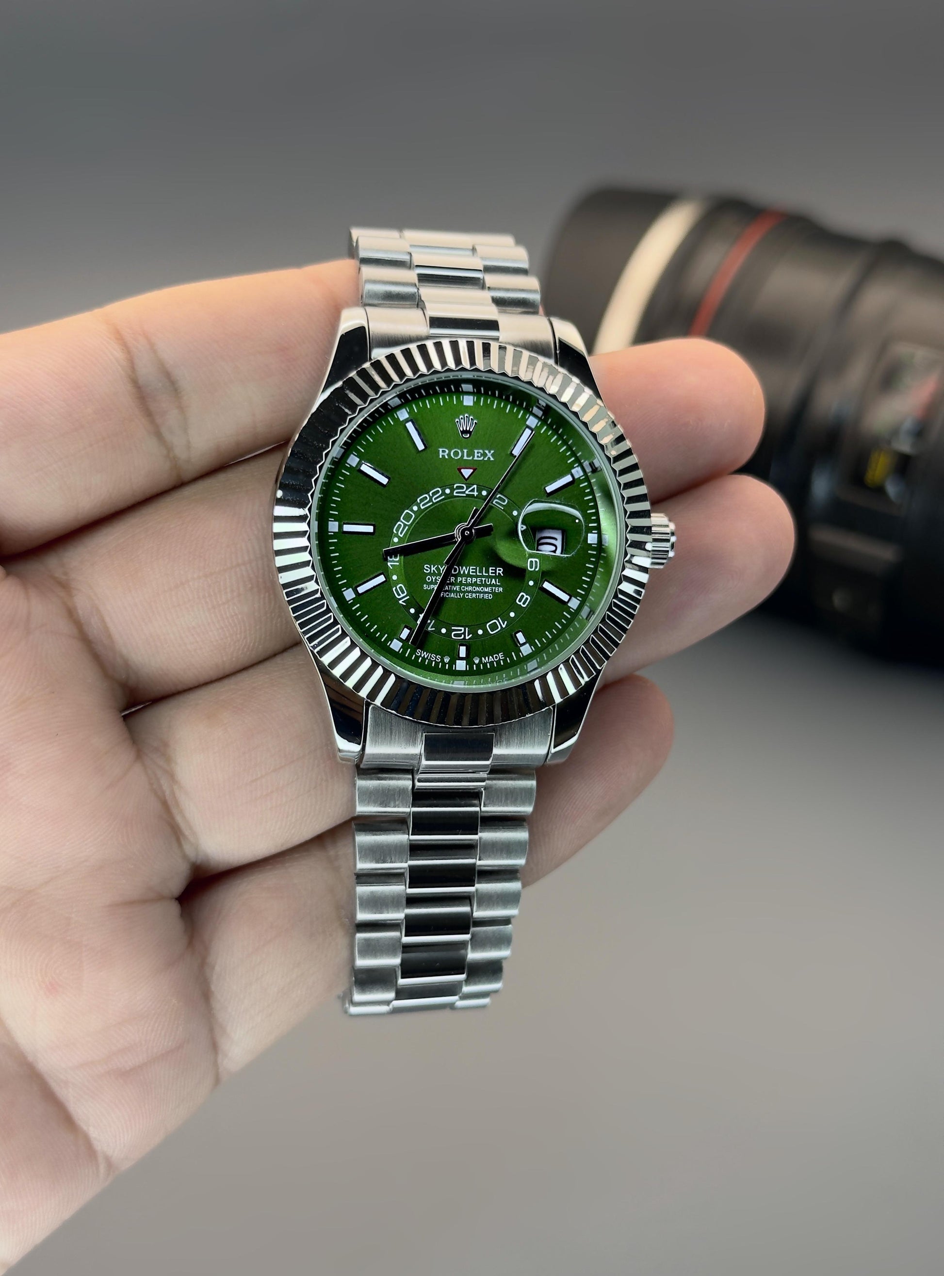 Rolex Sky-Dweller Full silver green dial ⭐ ⭐⭐ maurya watch