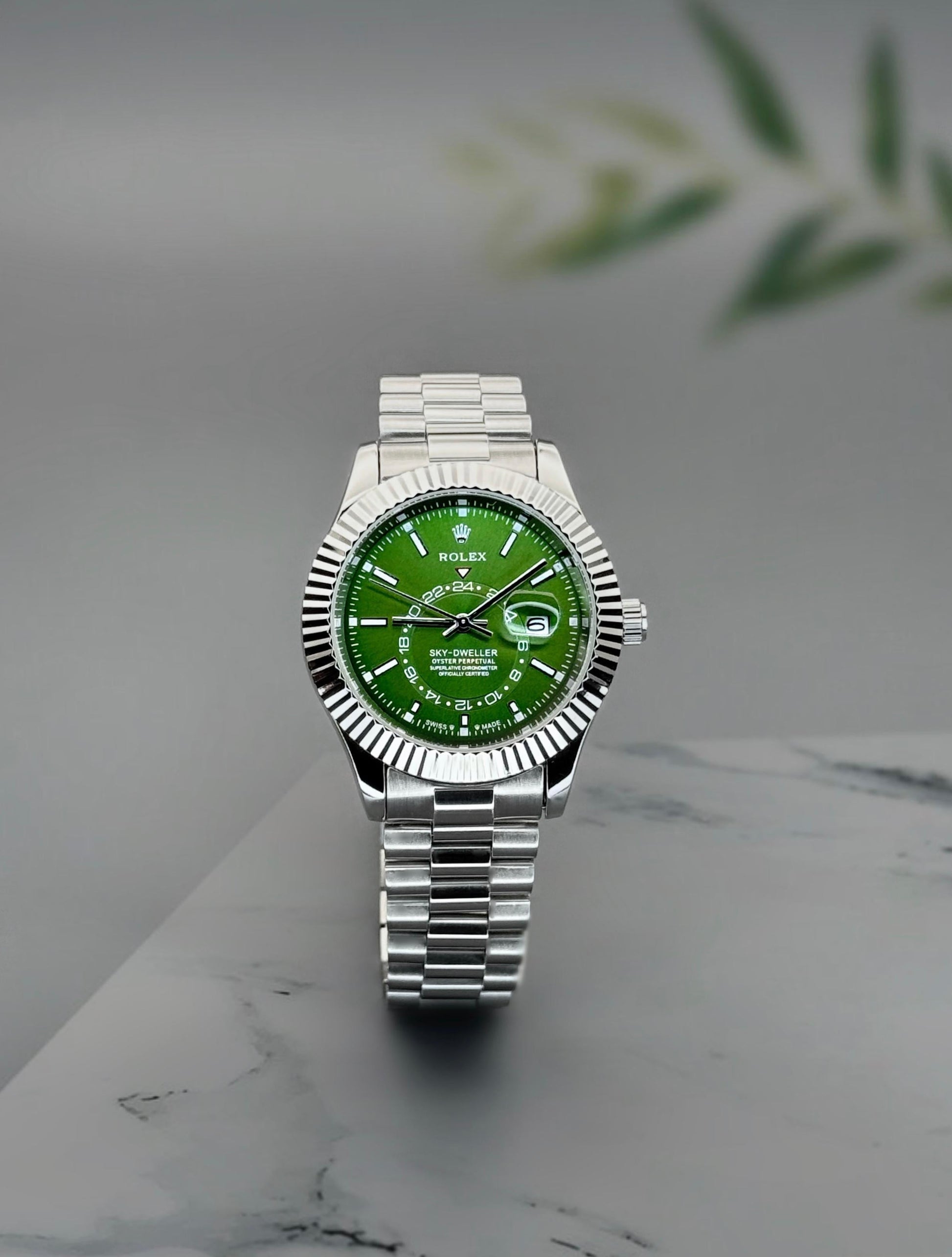 Rolex Sky-Dweller Full silver green dial ⭐ ⭐⭐ maurya watch