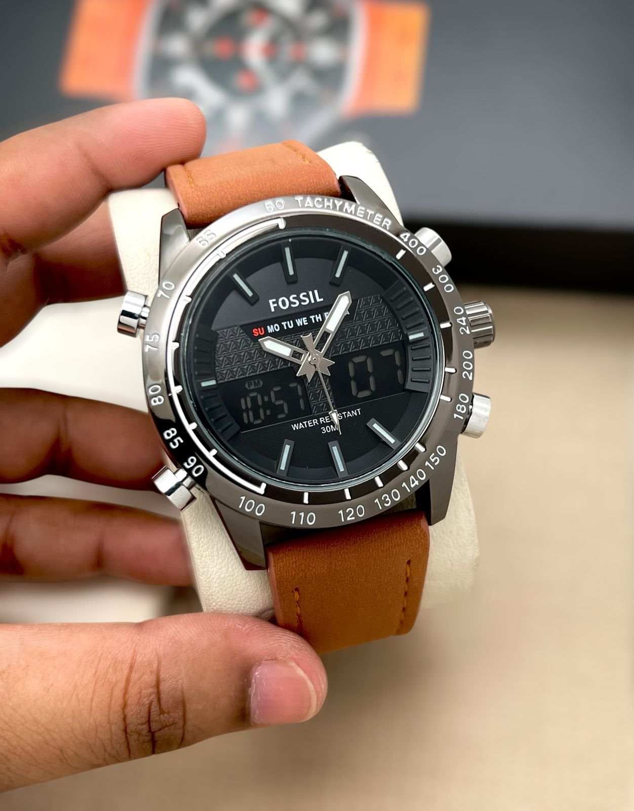 fossil double time watch for men maurya watch