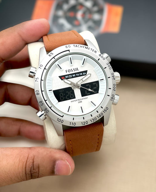 fossil double time watch for men maurya watch