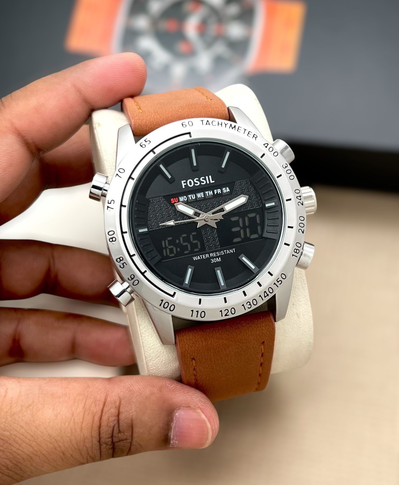 fossil double time watch for men maurya watch