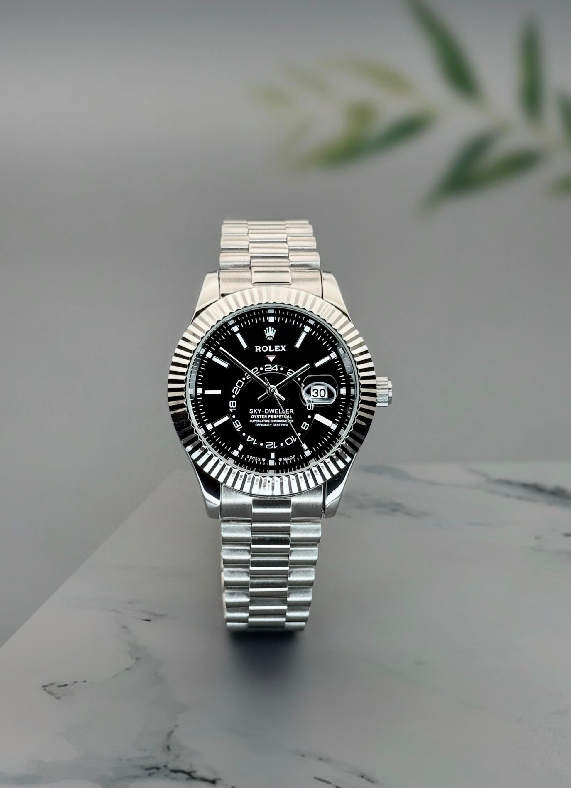 Rolex Sky-Dweller Full silver black dial ⭐ ⭐⭐ maurya watch