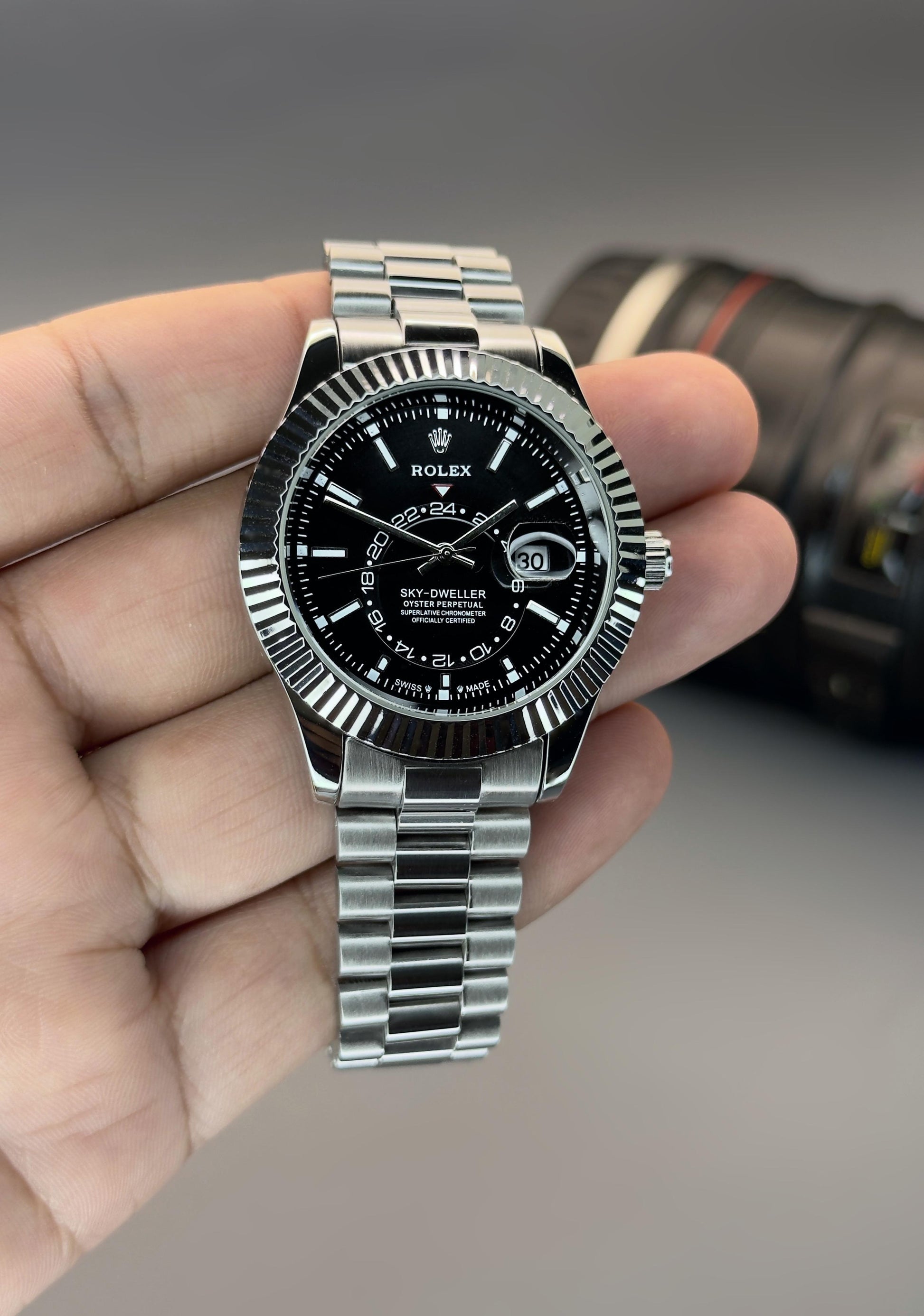 Rolex Sky-Dweller Full silver black dial ⭐ ⭐⭐ maurya watch