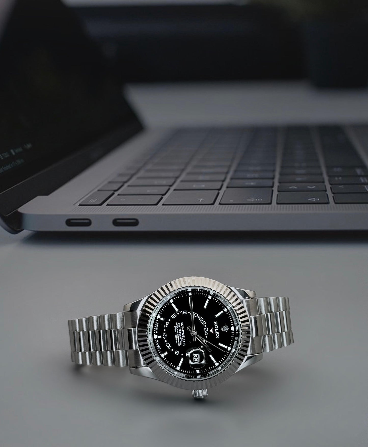 Rolex Sky-Dweller Full silver black dial ⭐ ⭐⭐ maurya watch