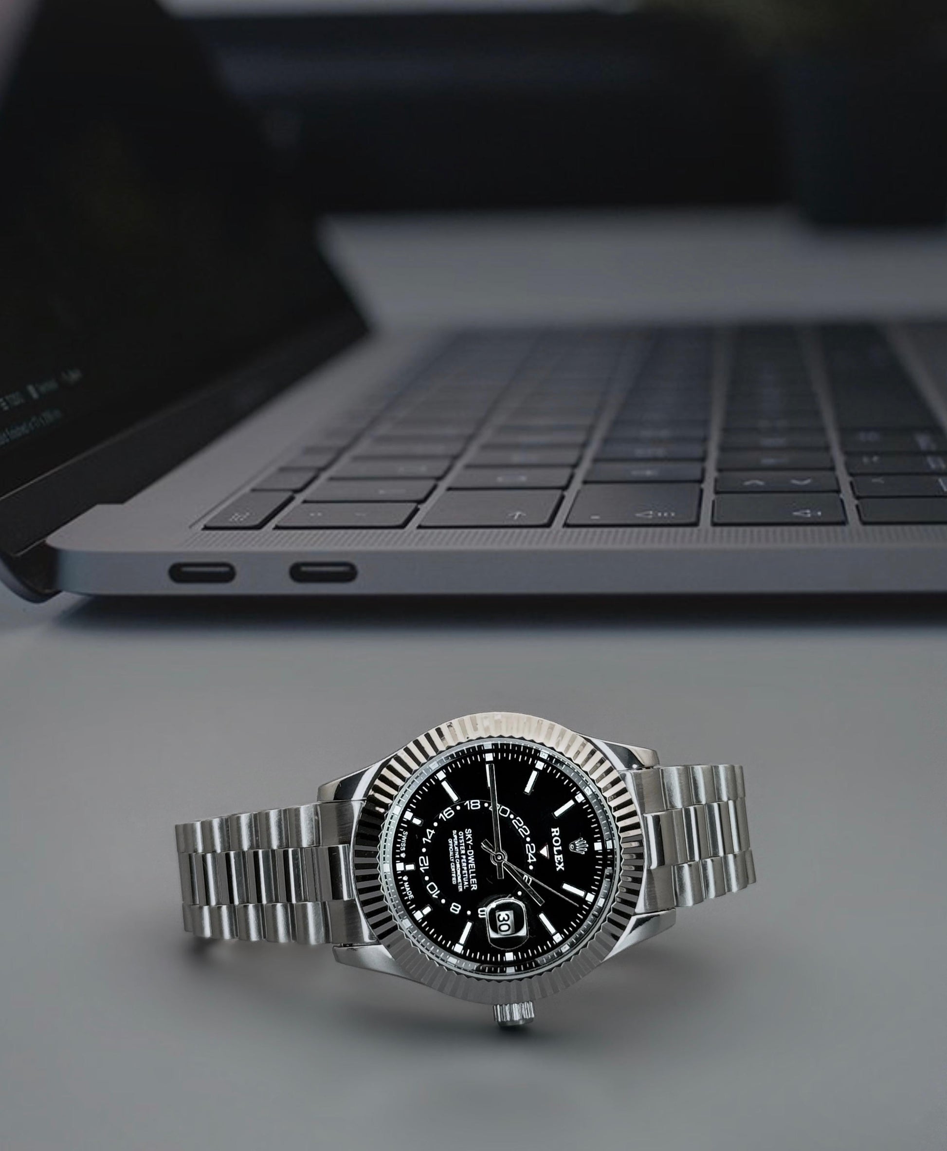 Rolex Sky-Dweller Full silver black dial ⭐ ⭐⭐ maurya watch