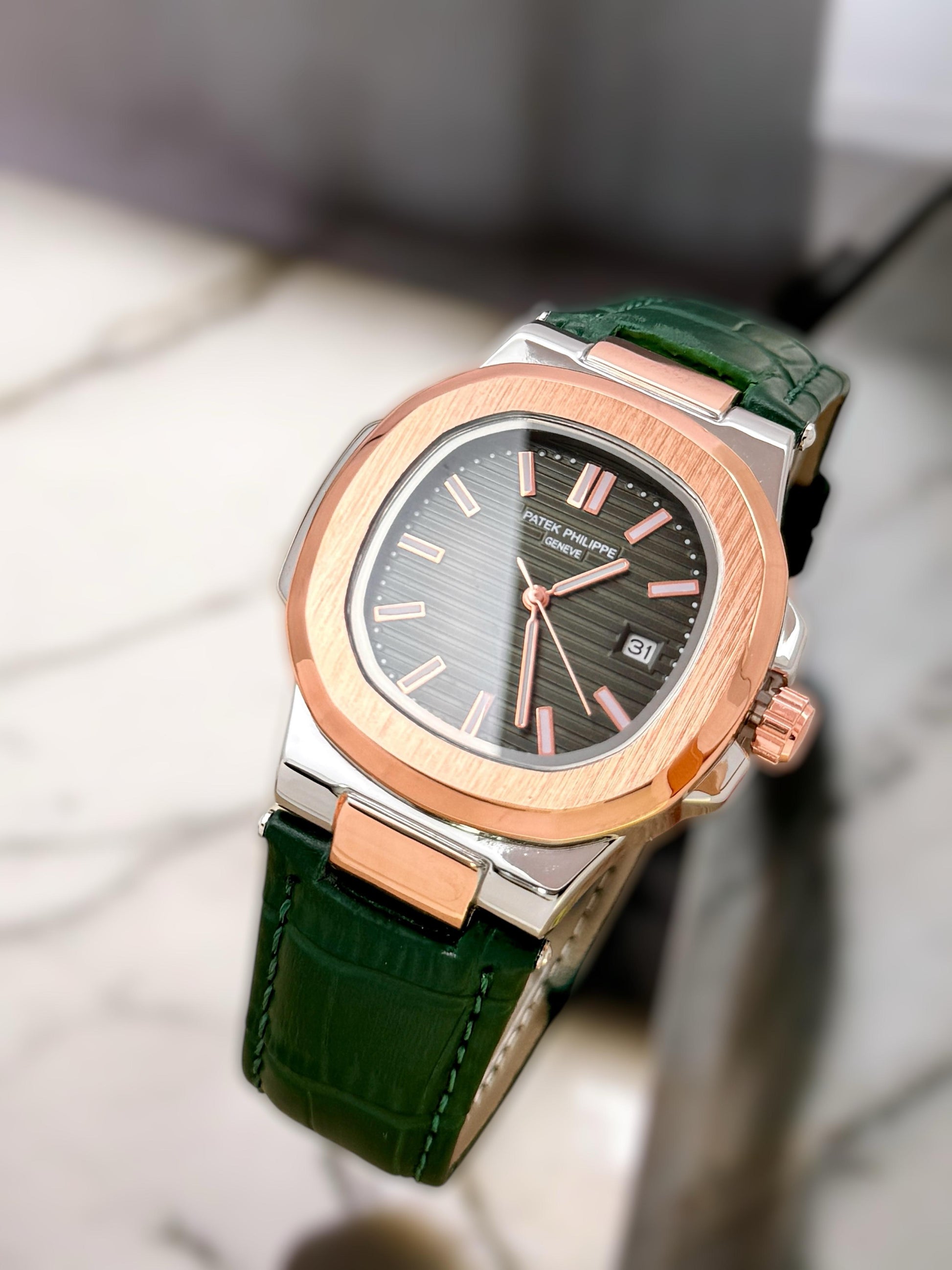 Patek Philippe leather strap watch maurya watch