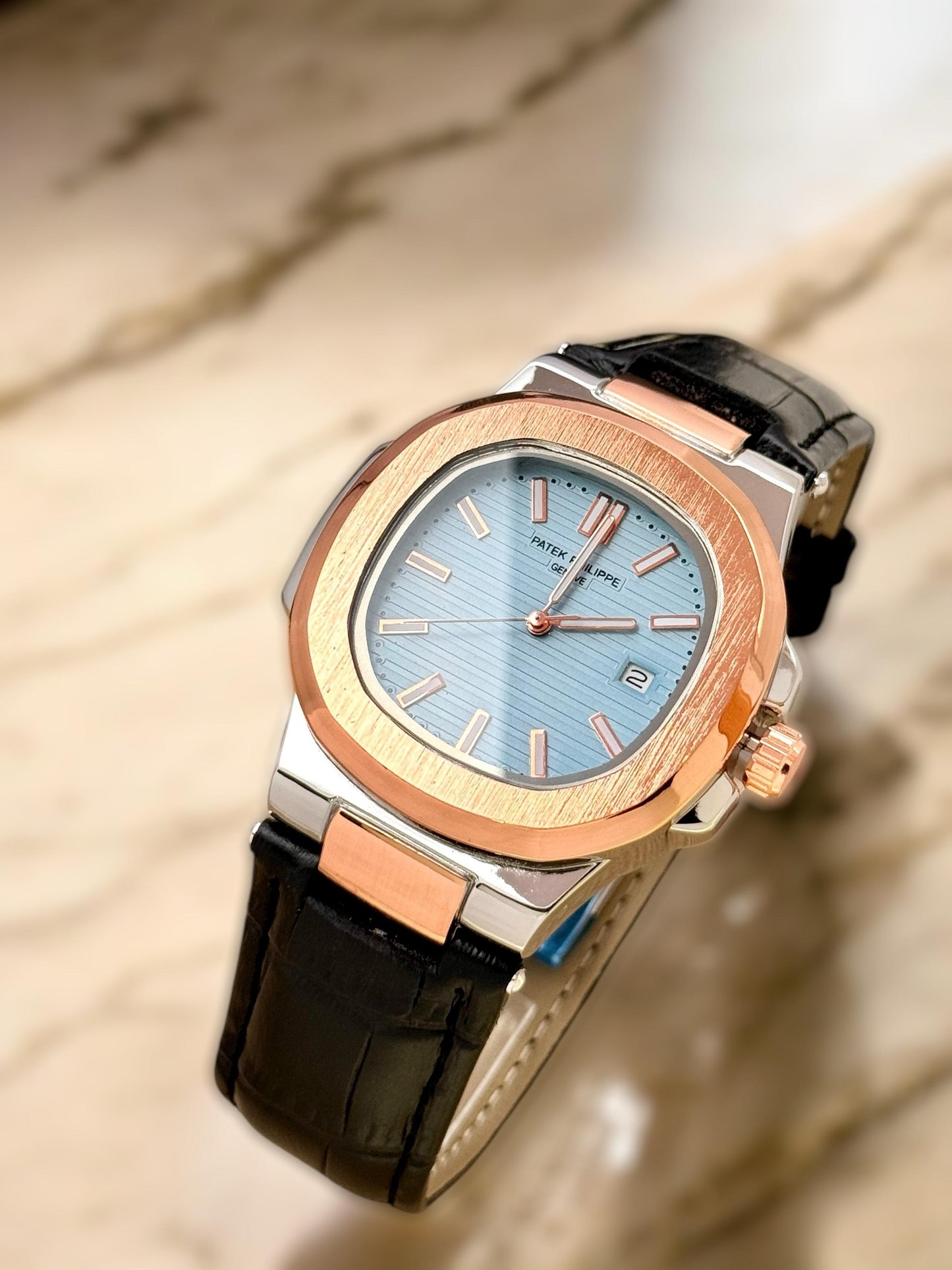 Patek Philippe leather strap watch maurya watch