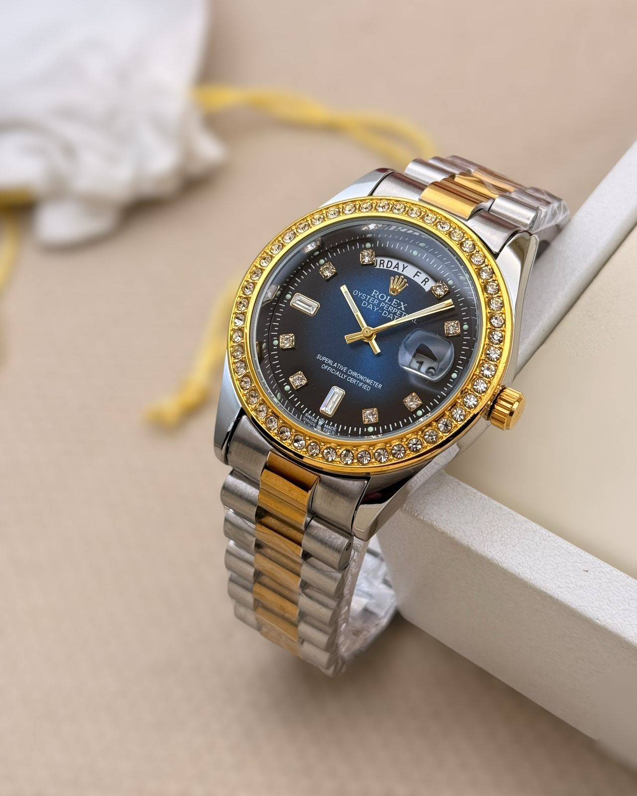 Rolex Day-Date 36 watch: 18 ct Everose gold for men maurya watch