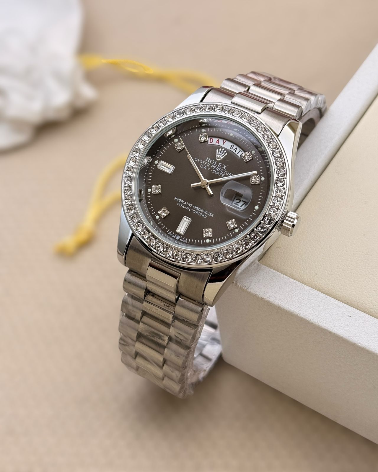 Rolex Day-Date 36 watch: 18 ct Everose gold for men maurya watch