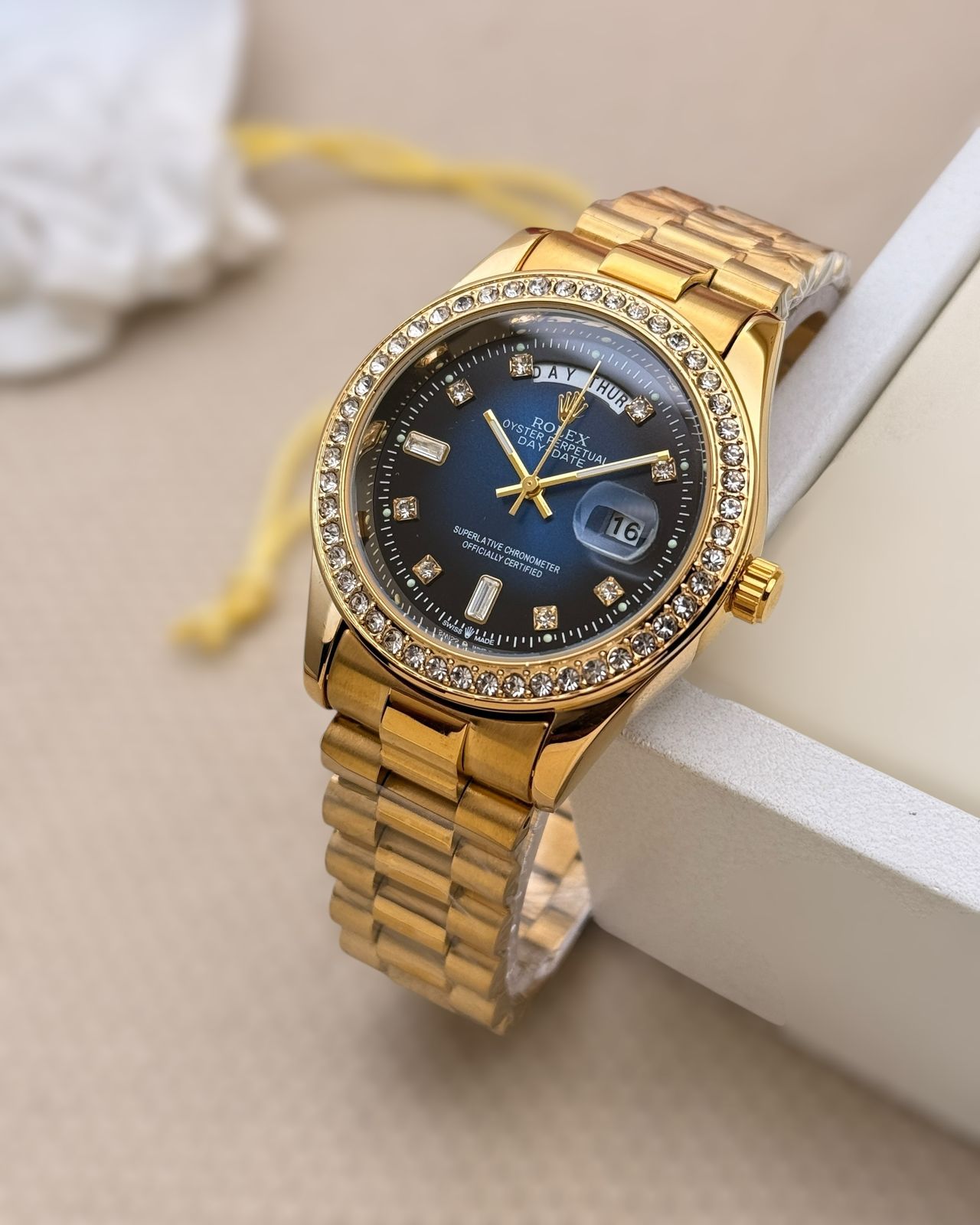 Rolex Day-Date 36 watch: 18 ct Everose gold for men maurya watch