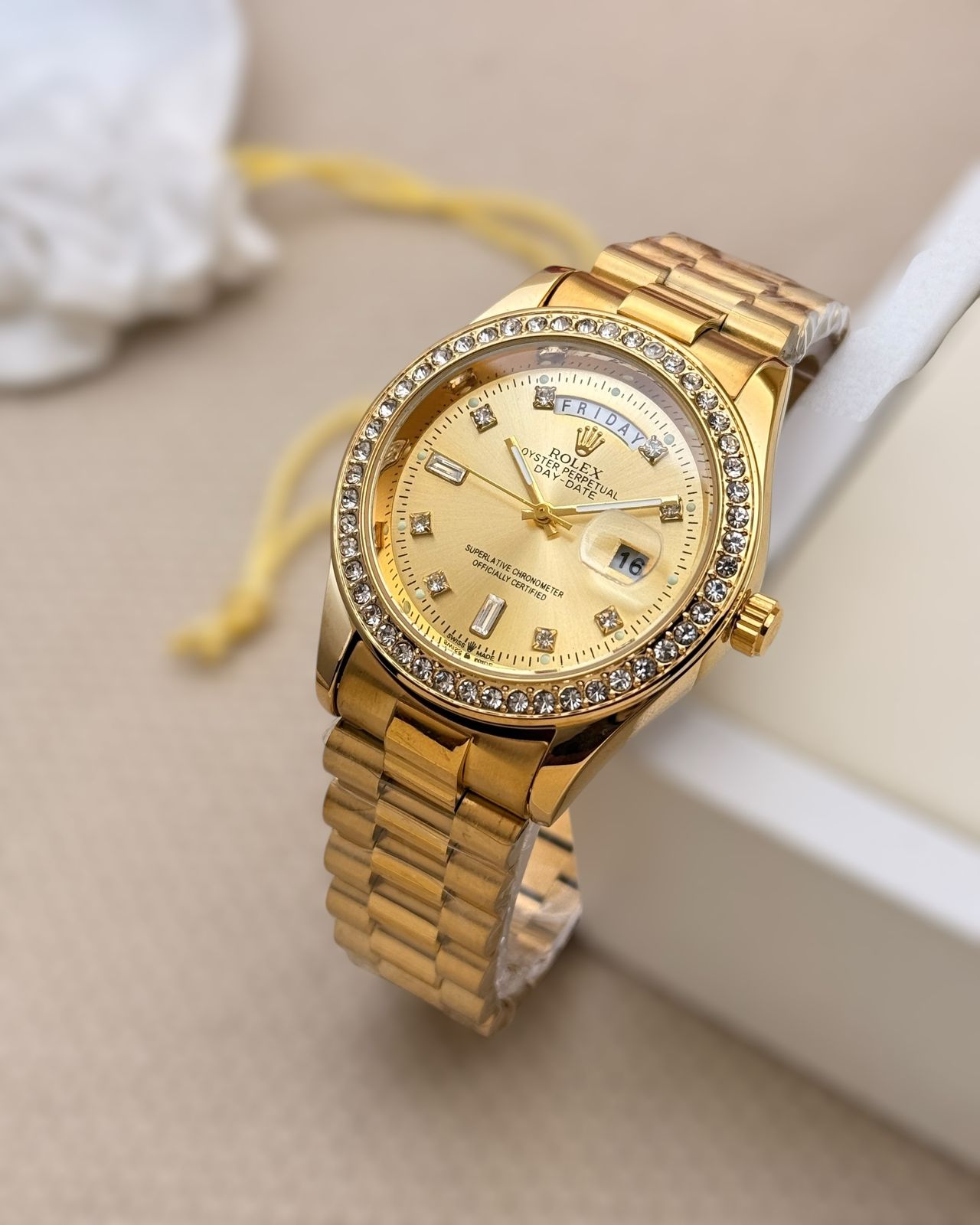 Rolex Day-Date 36 watch: 18 ct Everose gold for men maurya watch
