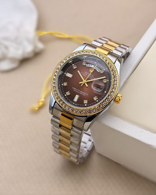 Rolex Day-Date 36 watch: 18 ct Everose gold for men maurya watch