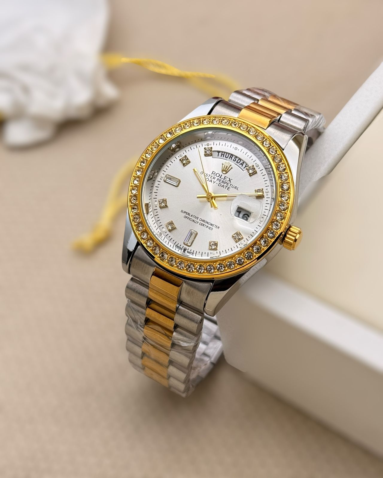 Rolex Day-Date 36 watch: 18 ct Everose gold for men maurya watch