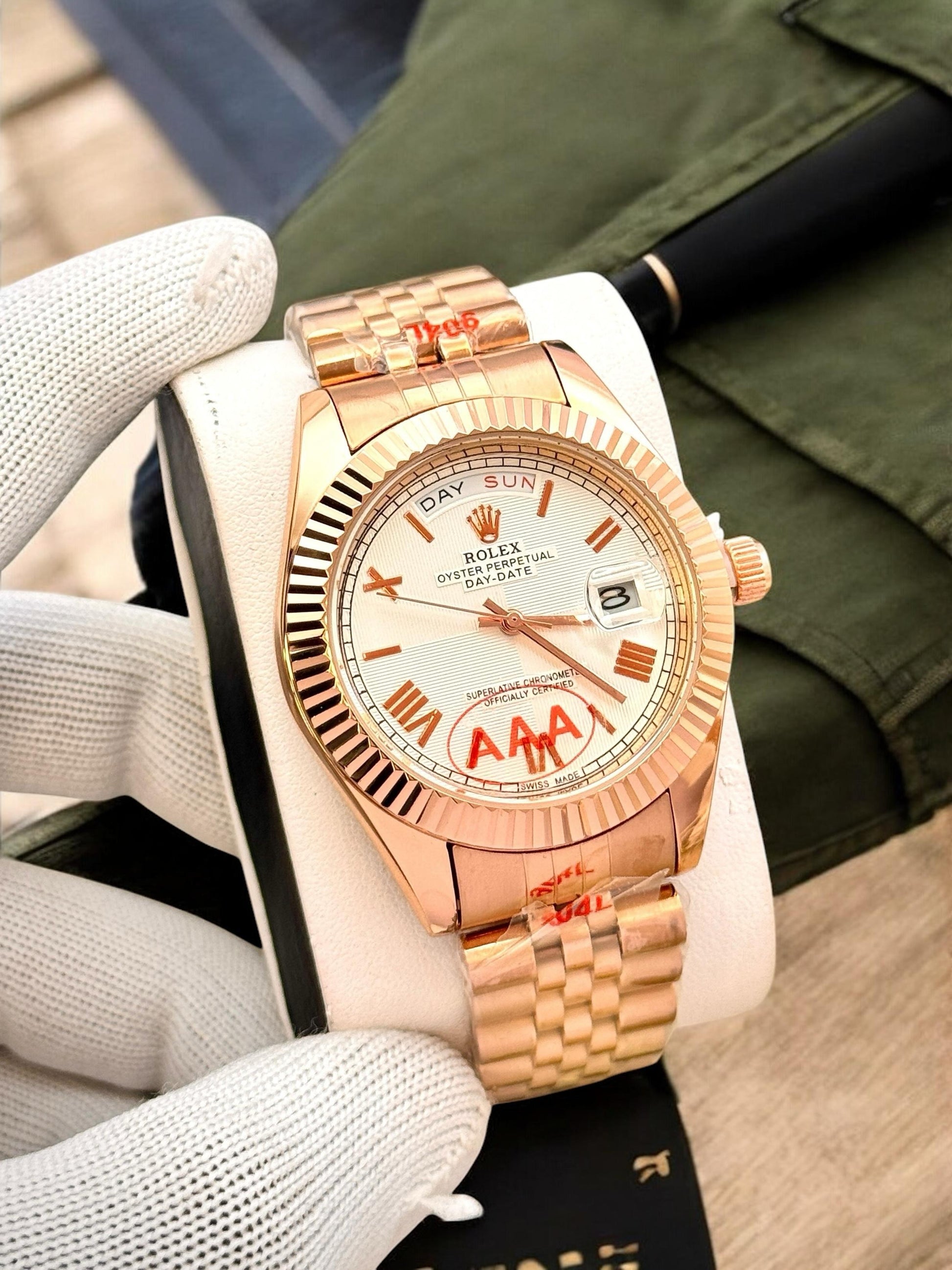 Rolex Day-Date Gold dial chain watch for men | rolex day-date | maurya watch