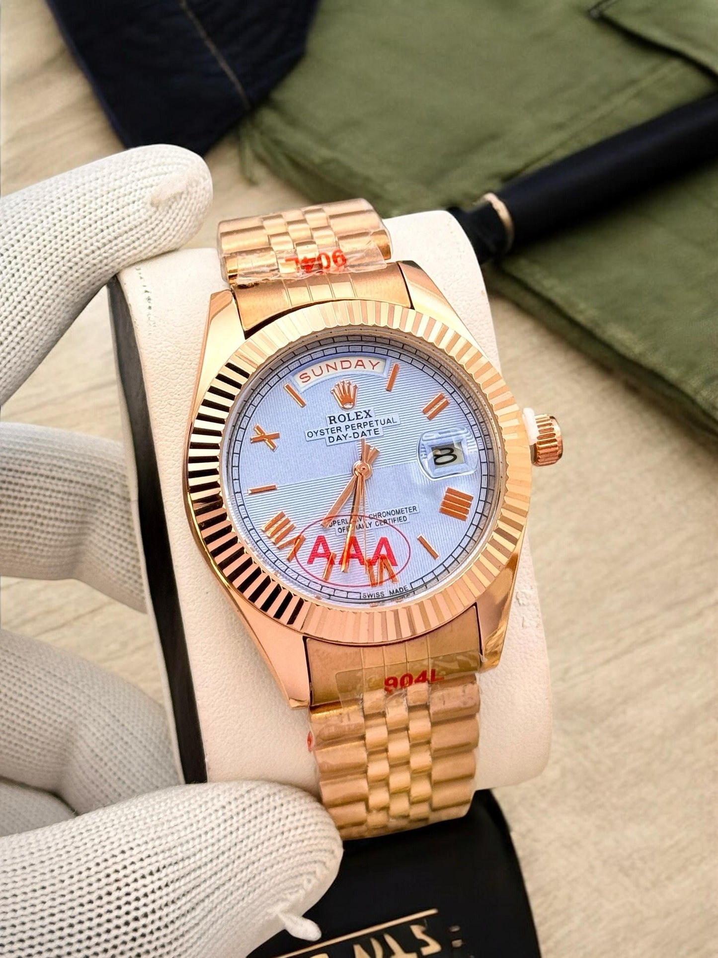 Rolex Day-Date Gold dial chain watch for men | rolex day-date | maurya watch