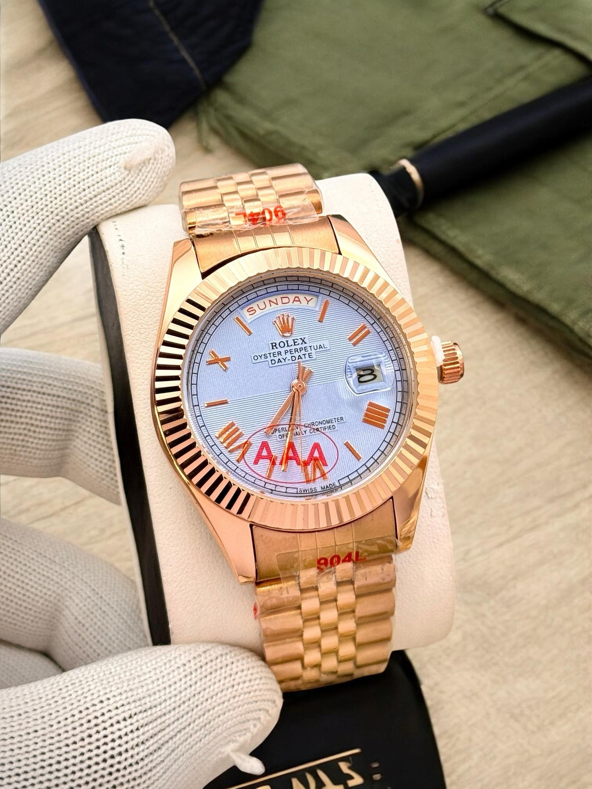 Rolex Day-Date Gold dial chain watch for men | rolex day-date | maurya watch