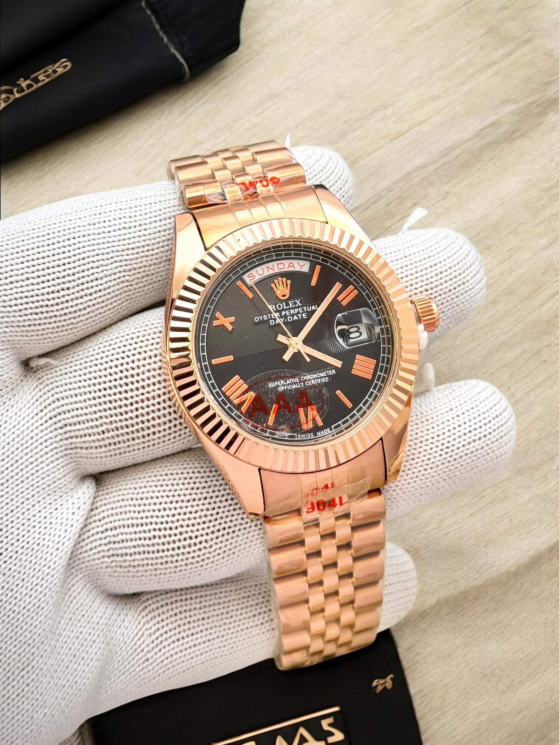 Rolex Day-Date Gold dial chain watch for men | rolex day-date | maurya watch