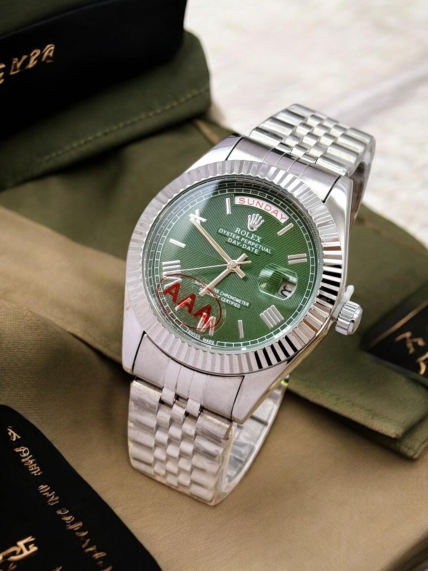 Rolex Day-Date Gold dial chain watch for men | rolex day-date | maurya watch