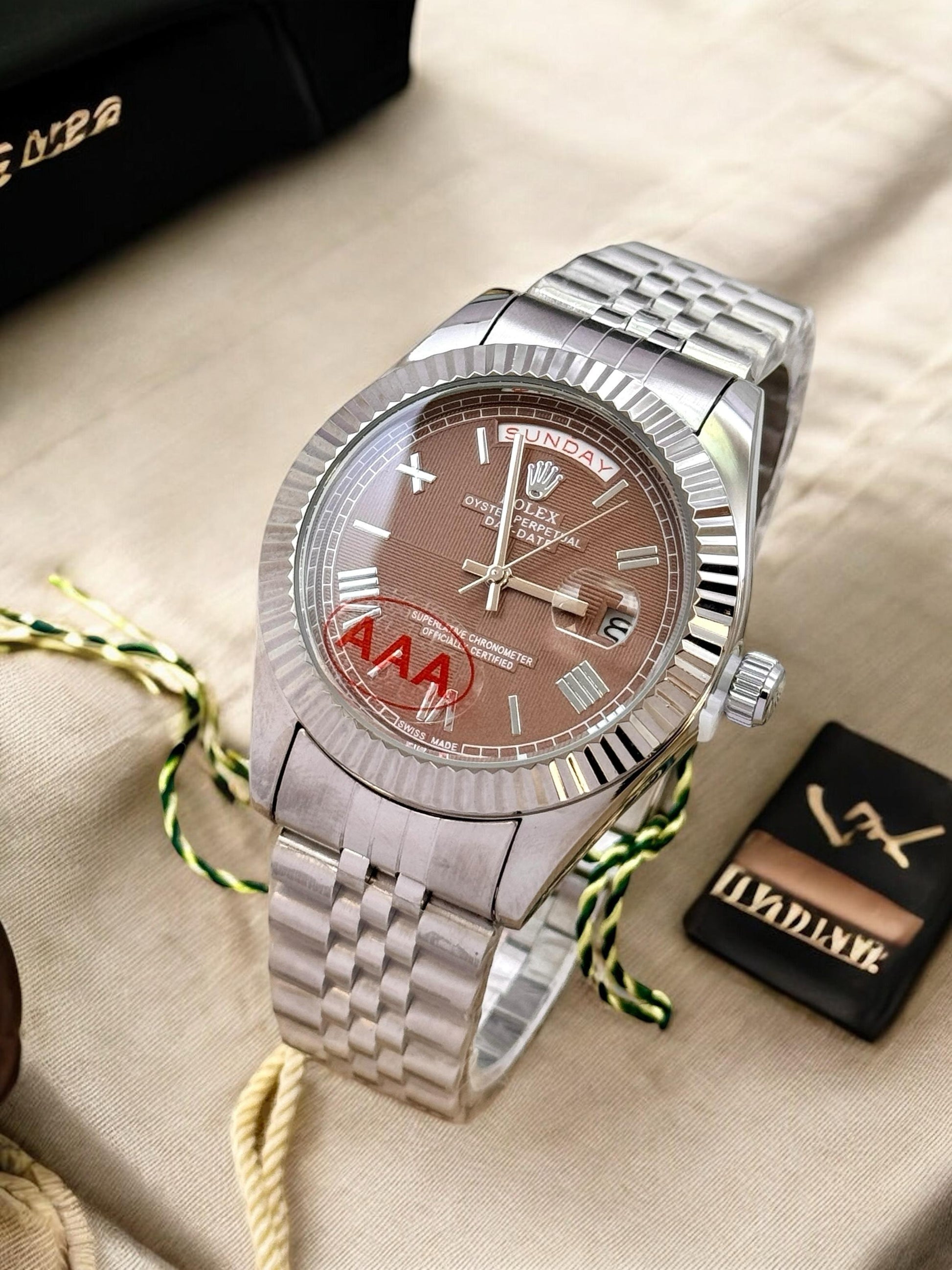 Rolex Day-Date Gold dial chain watch for men | rolex day-date | maurya watch