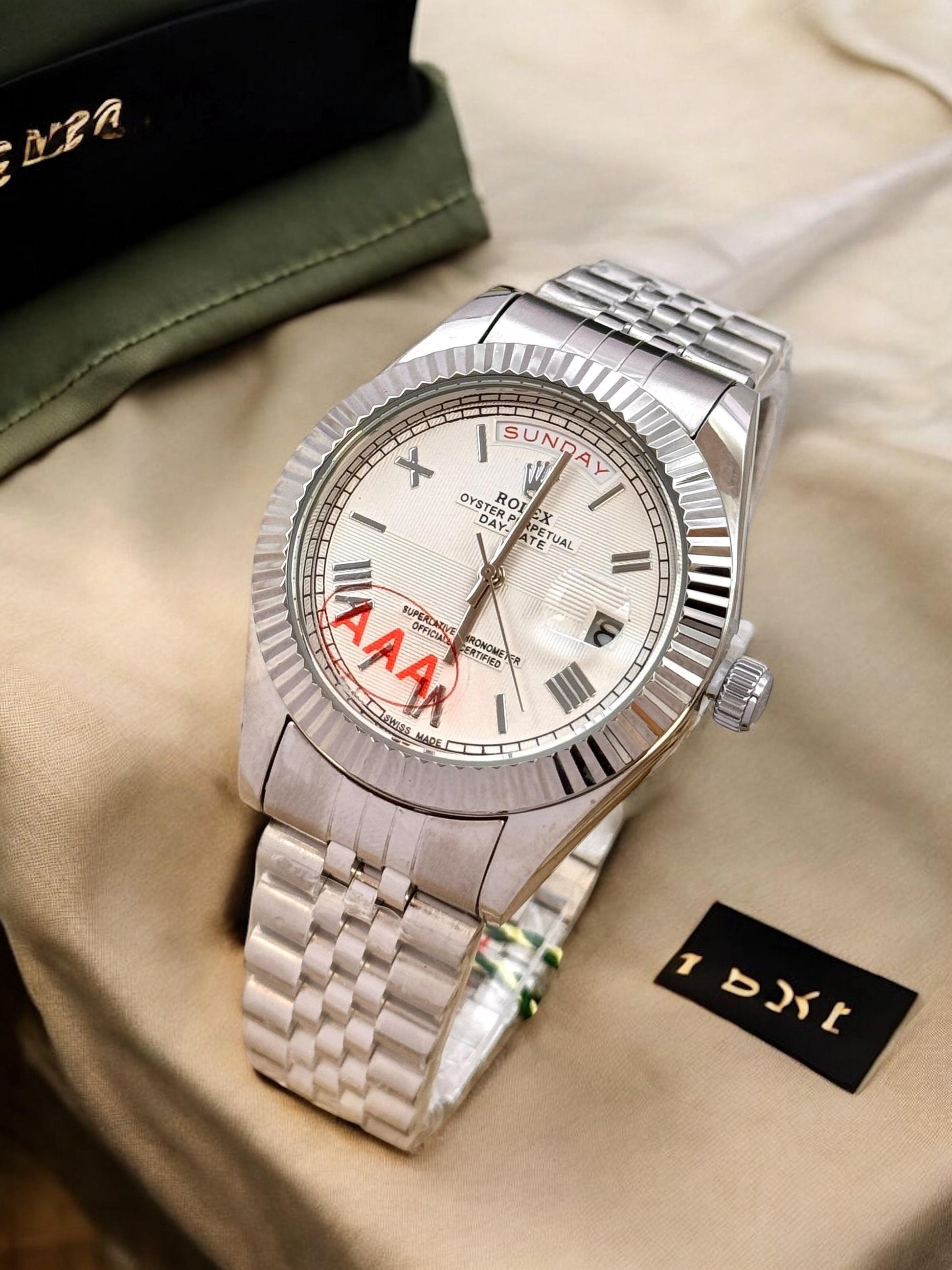 Rolex Day-Date Gold dial chain watch for men | rolex day-date | maurya watch