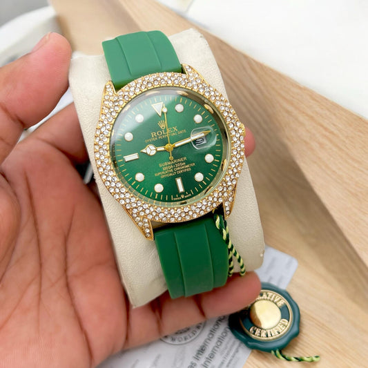 Rolex DAYTONA BEACH White Gold Chrysoprase maurya watch