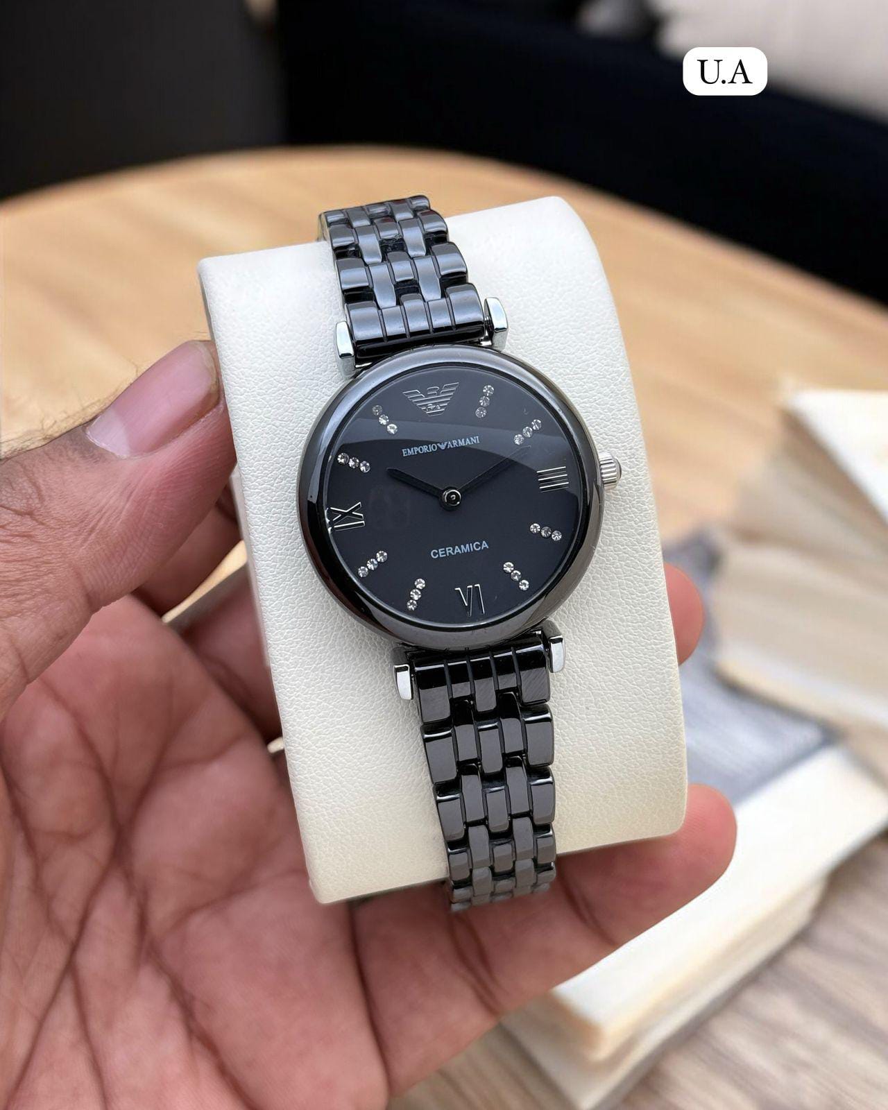 armani ceramic ar for her maurya watch
