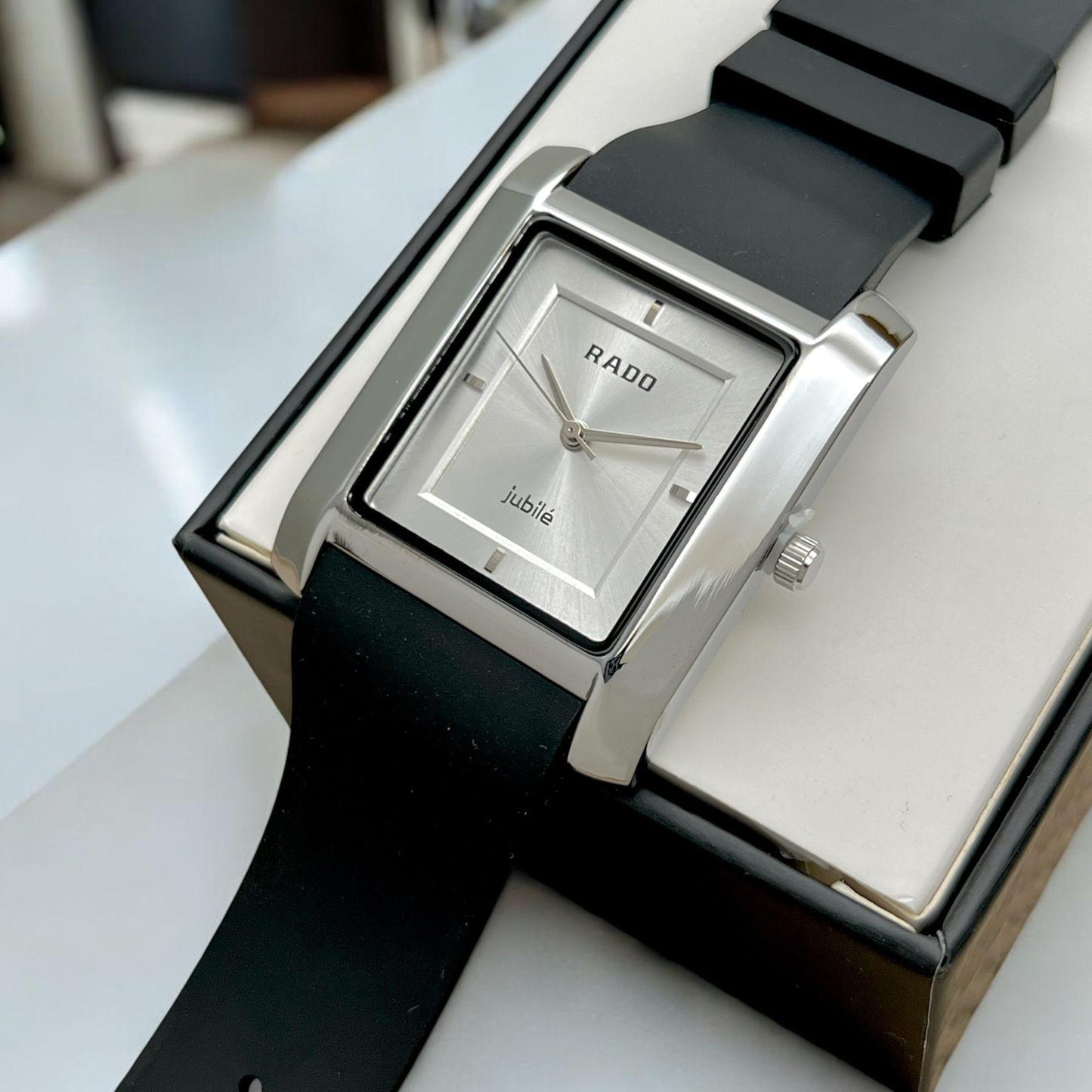 Rado square slim dial men's wrist watch maurya watch