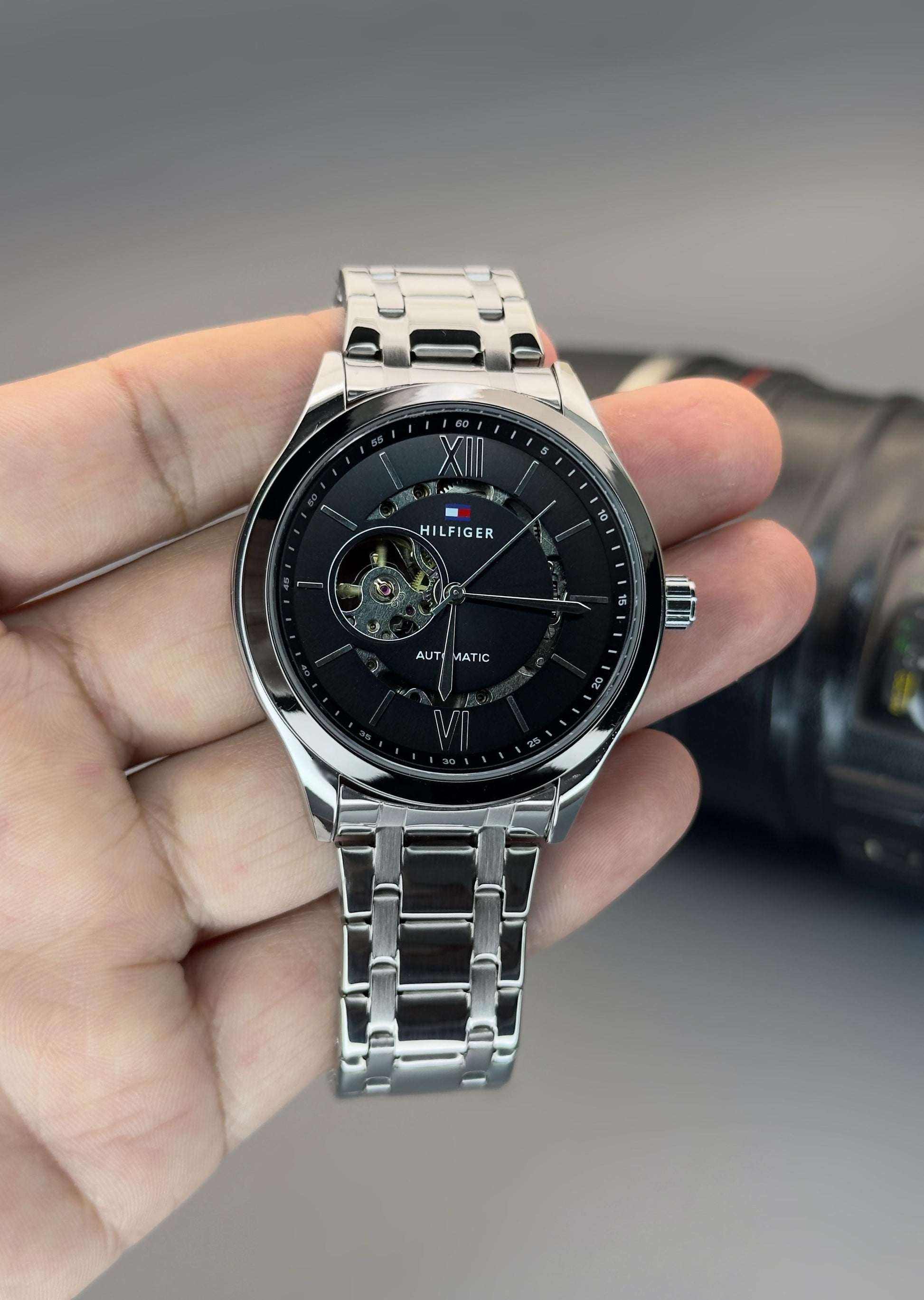 Tommy Hilfiger Automatic with open back Machine🔥 ⭐ ⭐⭐ maurya watch