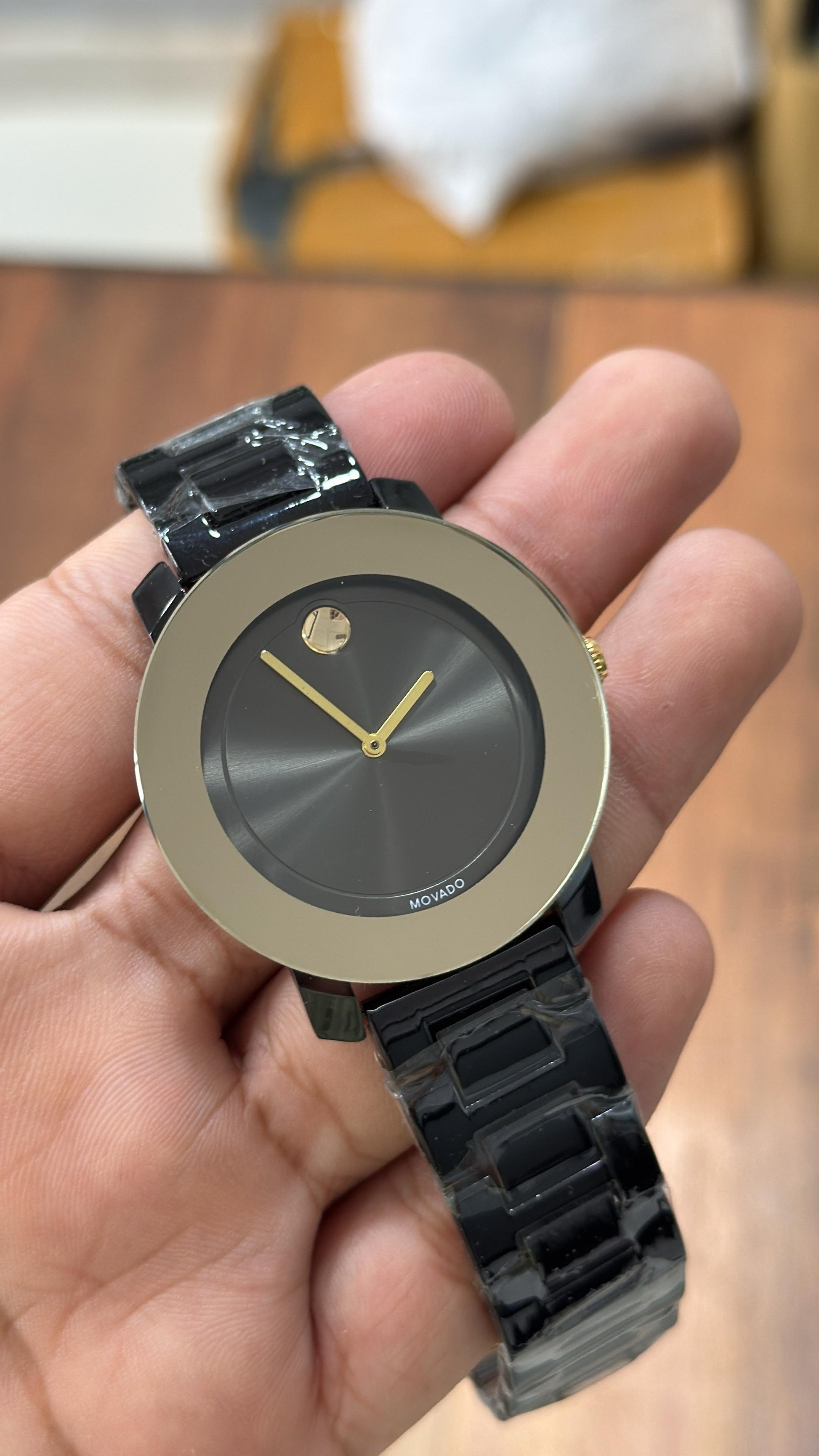 ✅ The MOVADO slim Men's black chain watch maurya watch