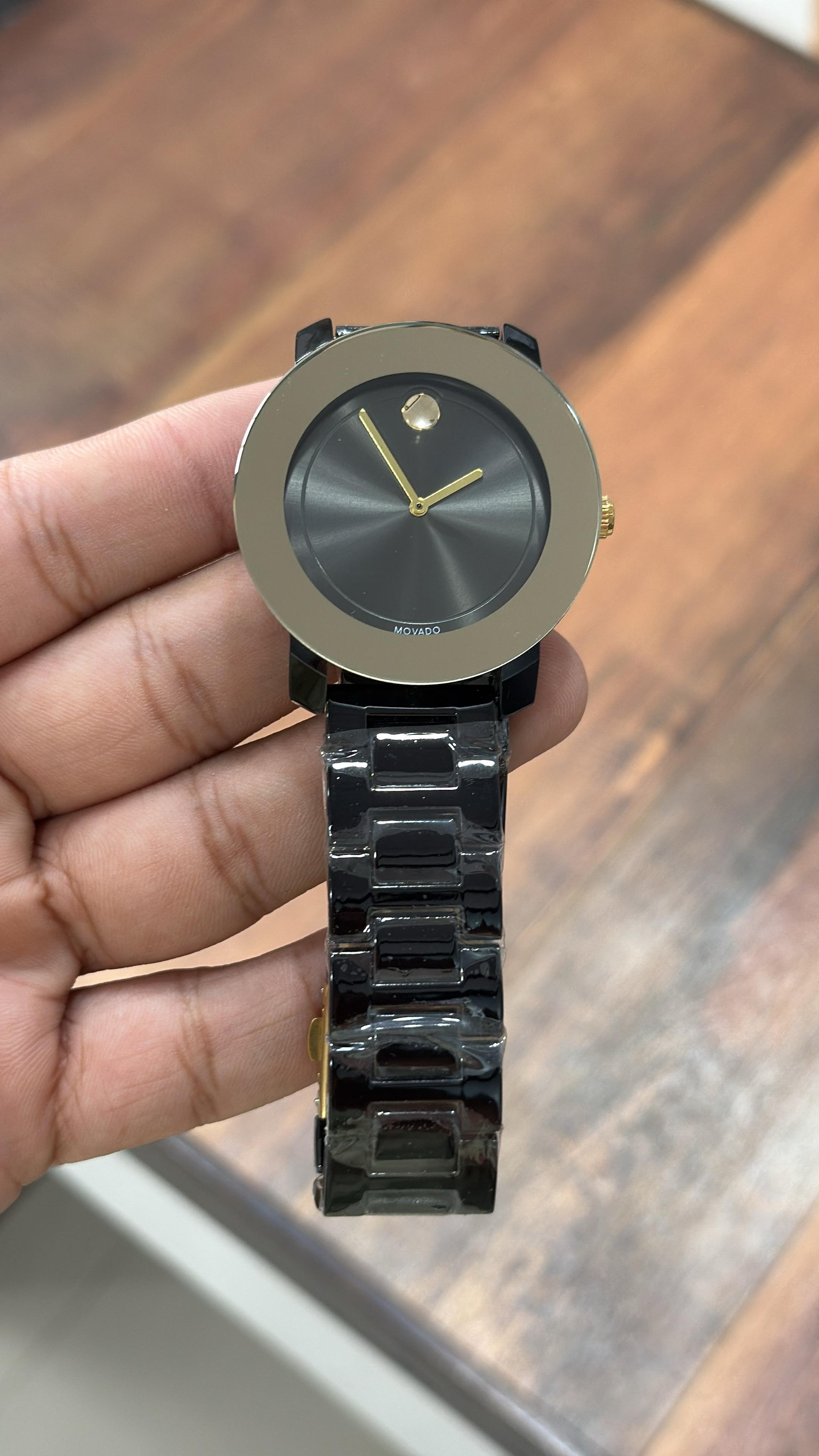 ✅ The MOVADO slim Men's black chain watch maurya watch