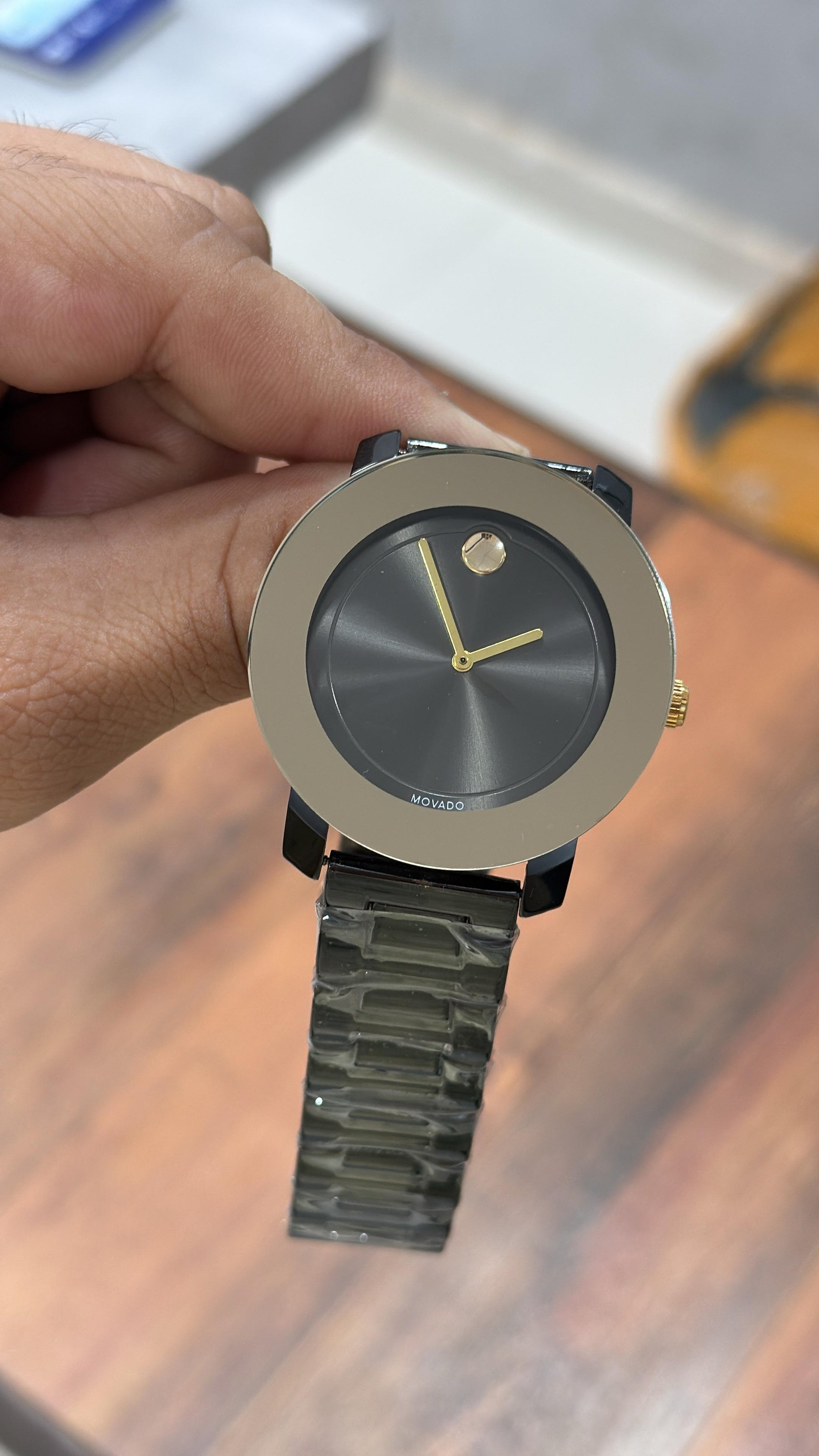 ✅ The MOVADO slim Men's black chain watch maurya watch