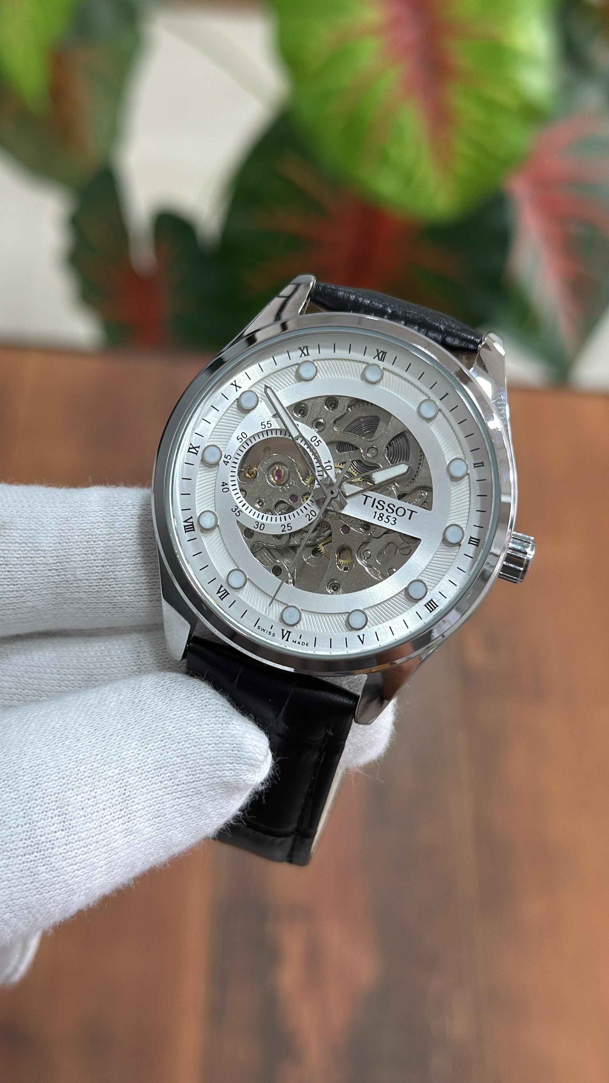 tissot automatic black strap watch | tissot automatic watch | maurya watch