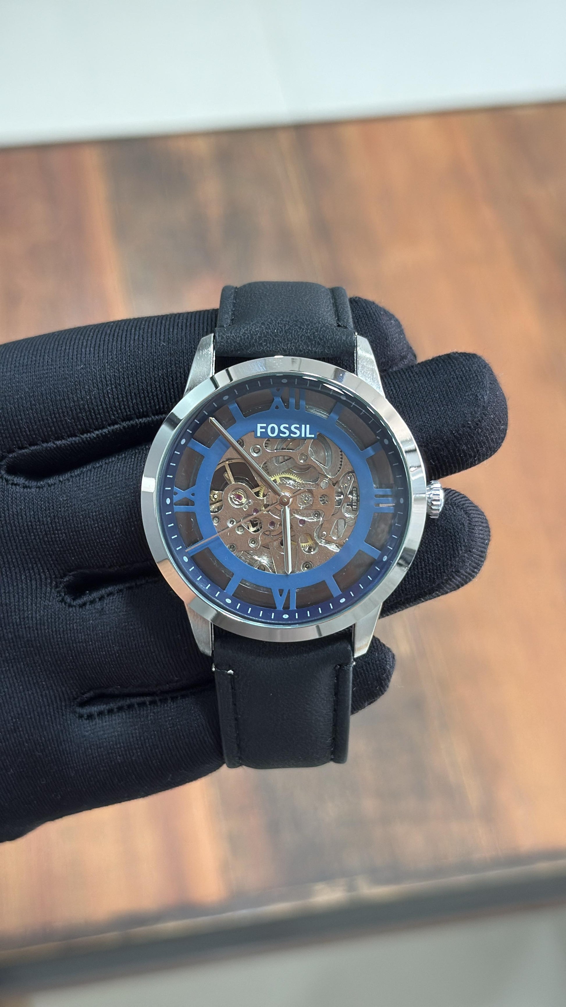 Townsman Automatic Black LiteHide™ Leather Watch - ME3210 - Fossil maurya watch