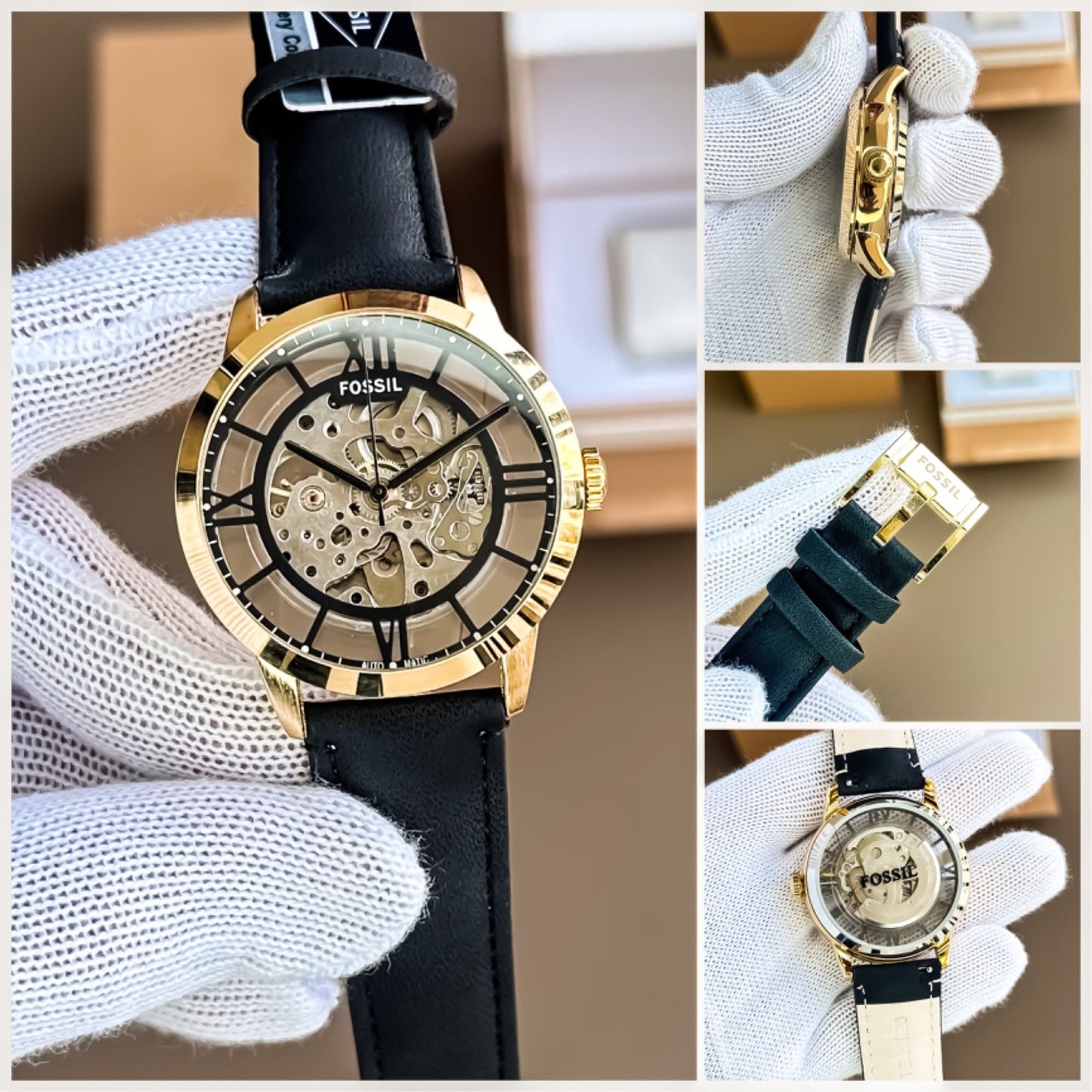 Townsman Automatic Black LiteHide™ Leather Watch - ME3210 - Fossil maurya watch