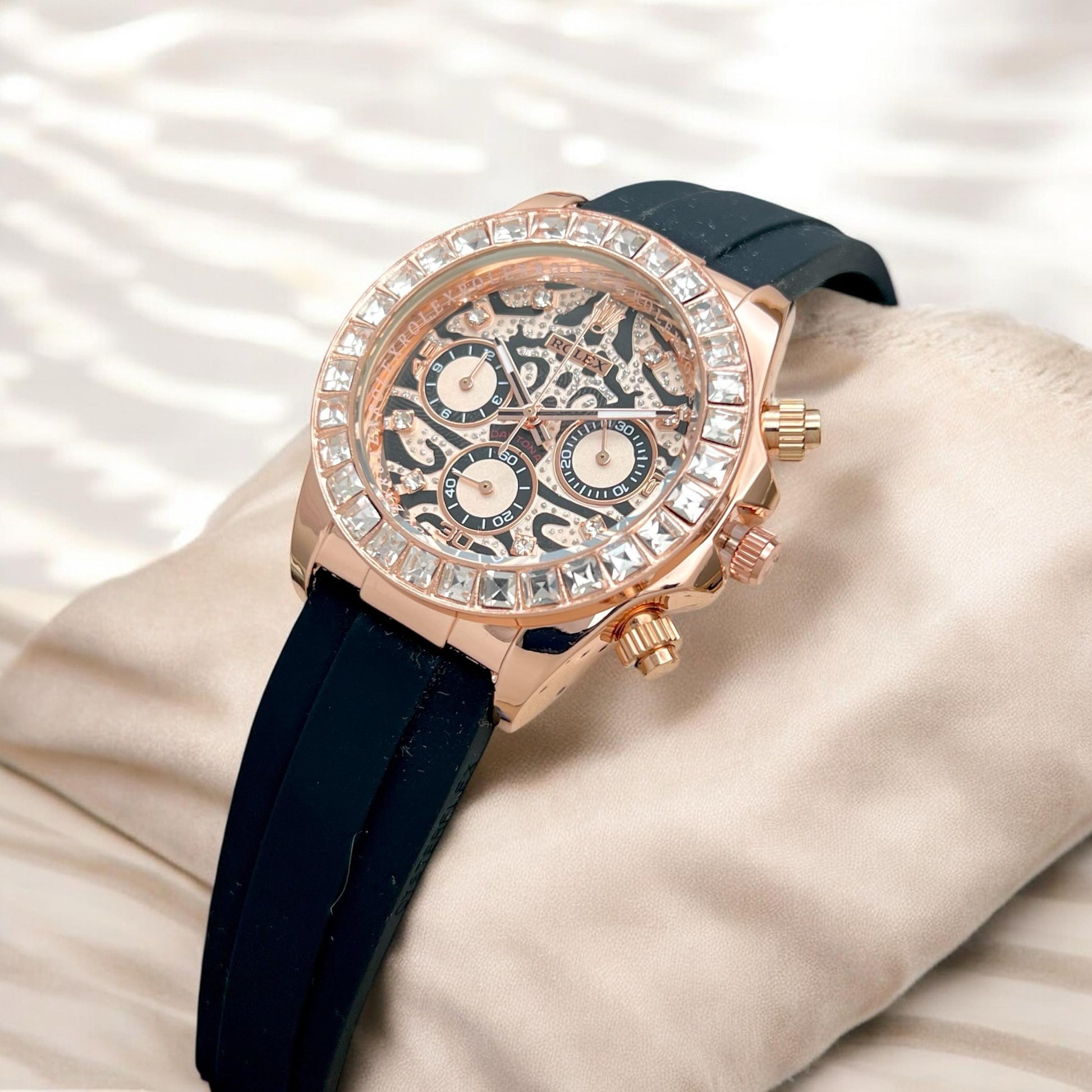 💎 Luxury Diamond Bezel ROLEX  Skeleton Watch – A Statement of Elegance maurya watch