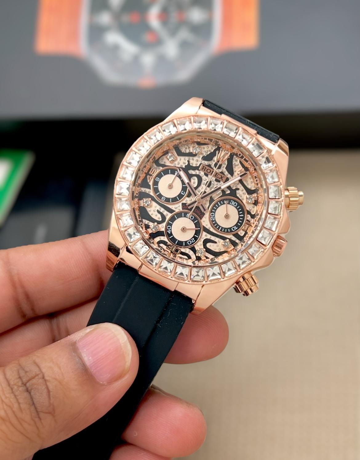 💎 Luxury Diamond Bezel ROLEX  Skeleton Watch – A Statement of Elegance maurya watch
